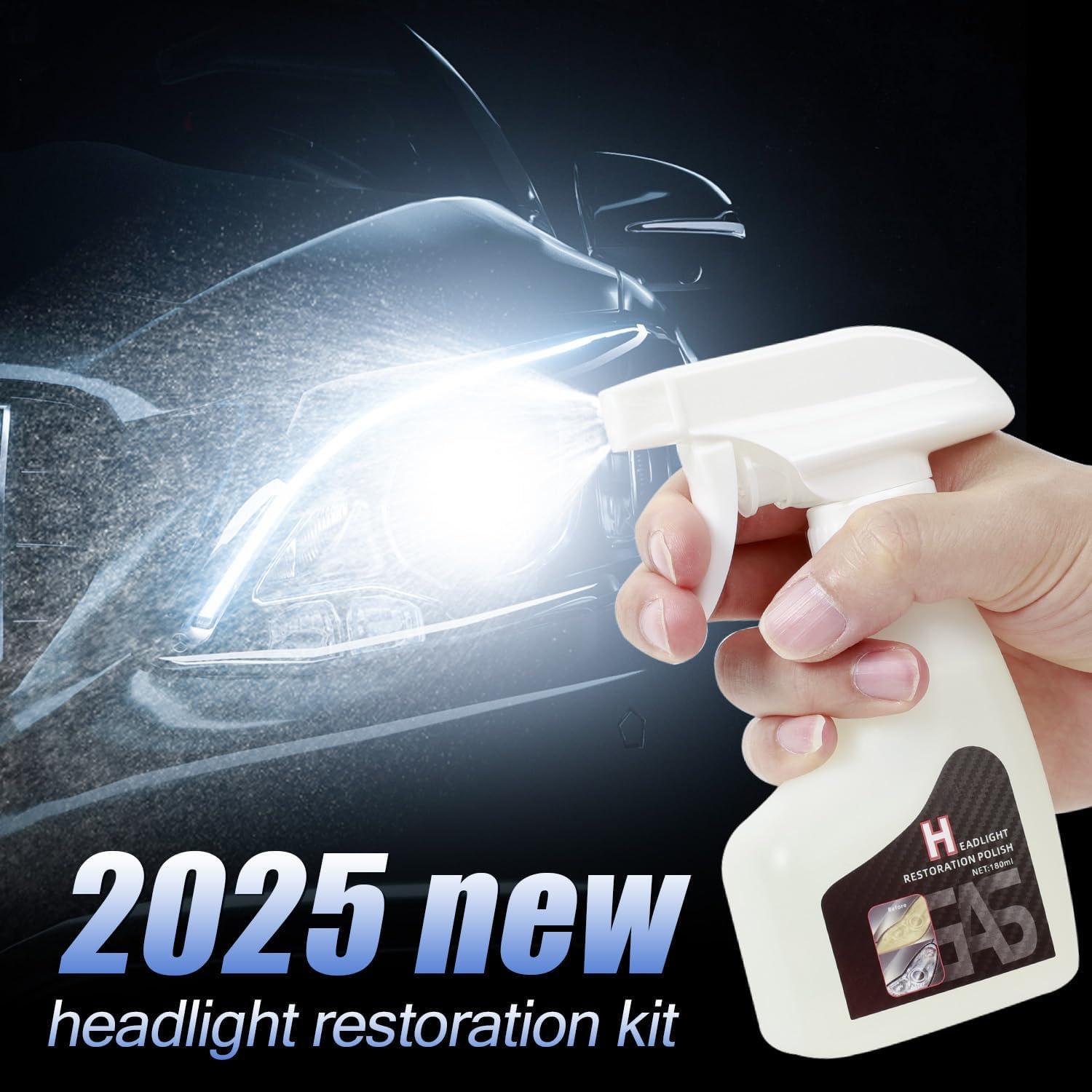 Kit de Restauración de Faros WAZNFYV 400g - Limpiador Universal