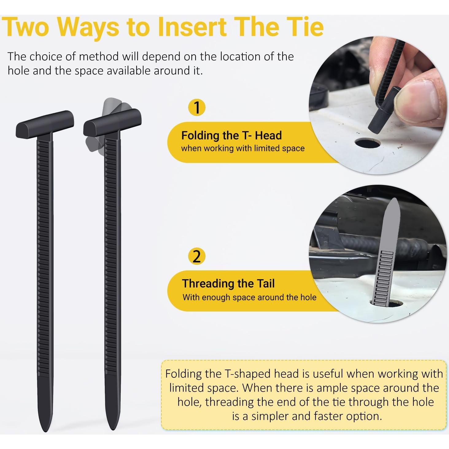 Kit 120 Cierres de Nylon Universal Aymier para Automóvil y Hogar