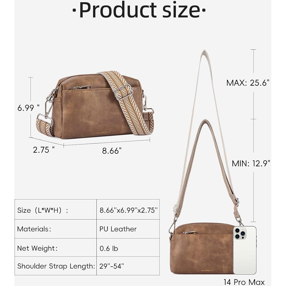 Bolso Cruzado Pequeño WESTBRONCO para Mujeres Cuero Vegano