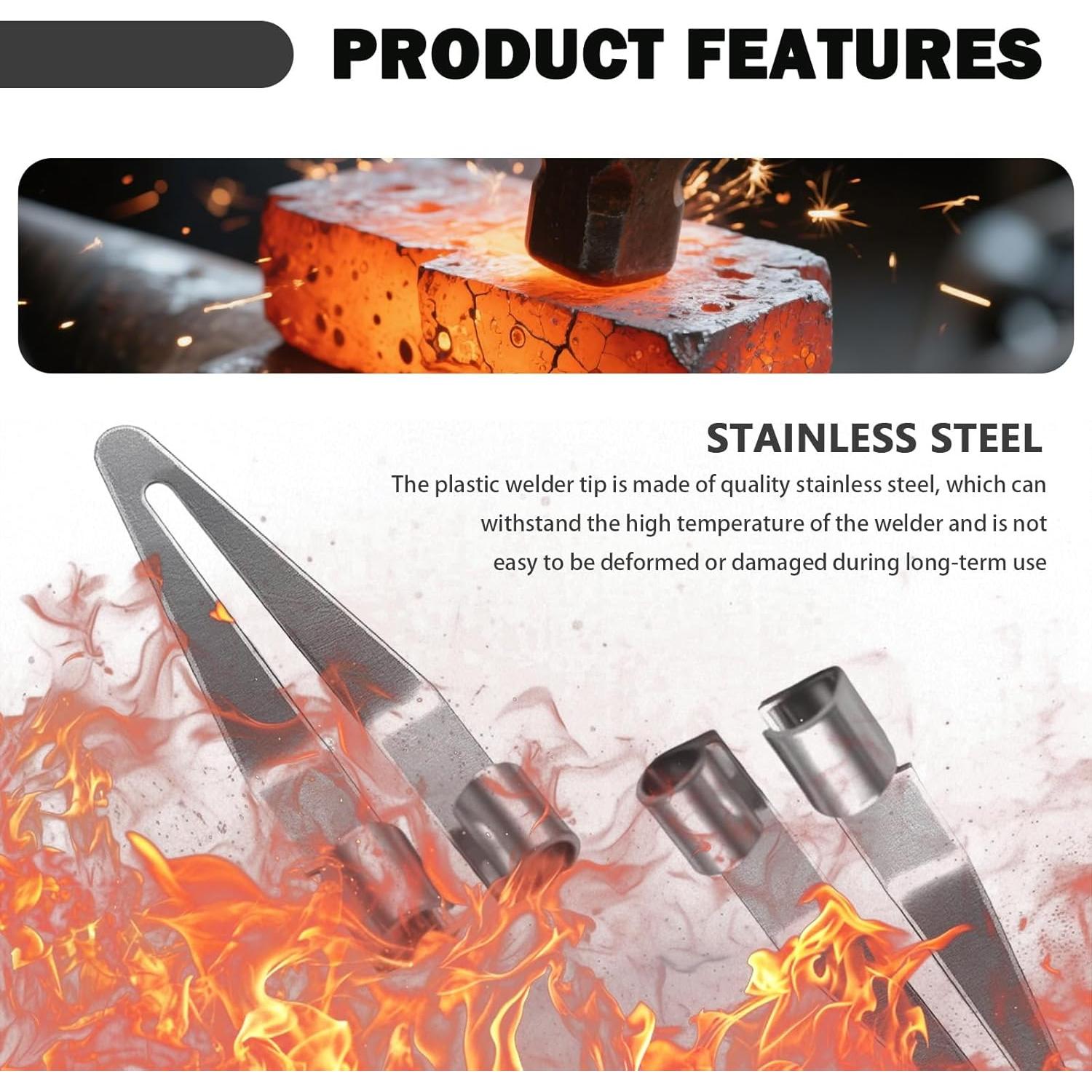 Kit de 4 Consejos de Soldadura de Plástico YGDMD 45°