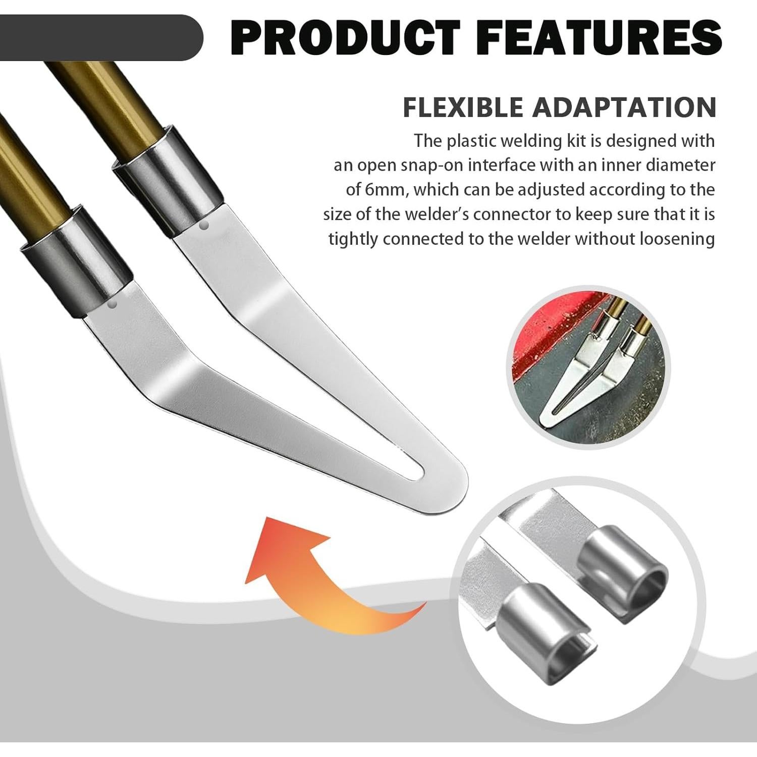 Kit de 4 Consejos de Soldadura de Plástico YGDMD 45°
