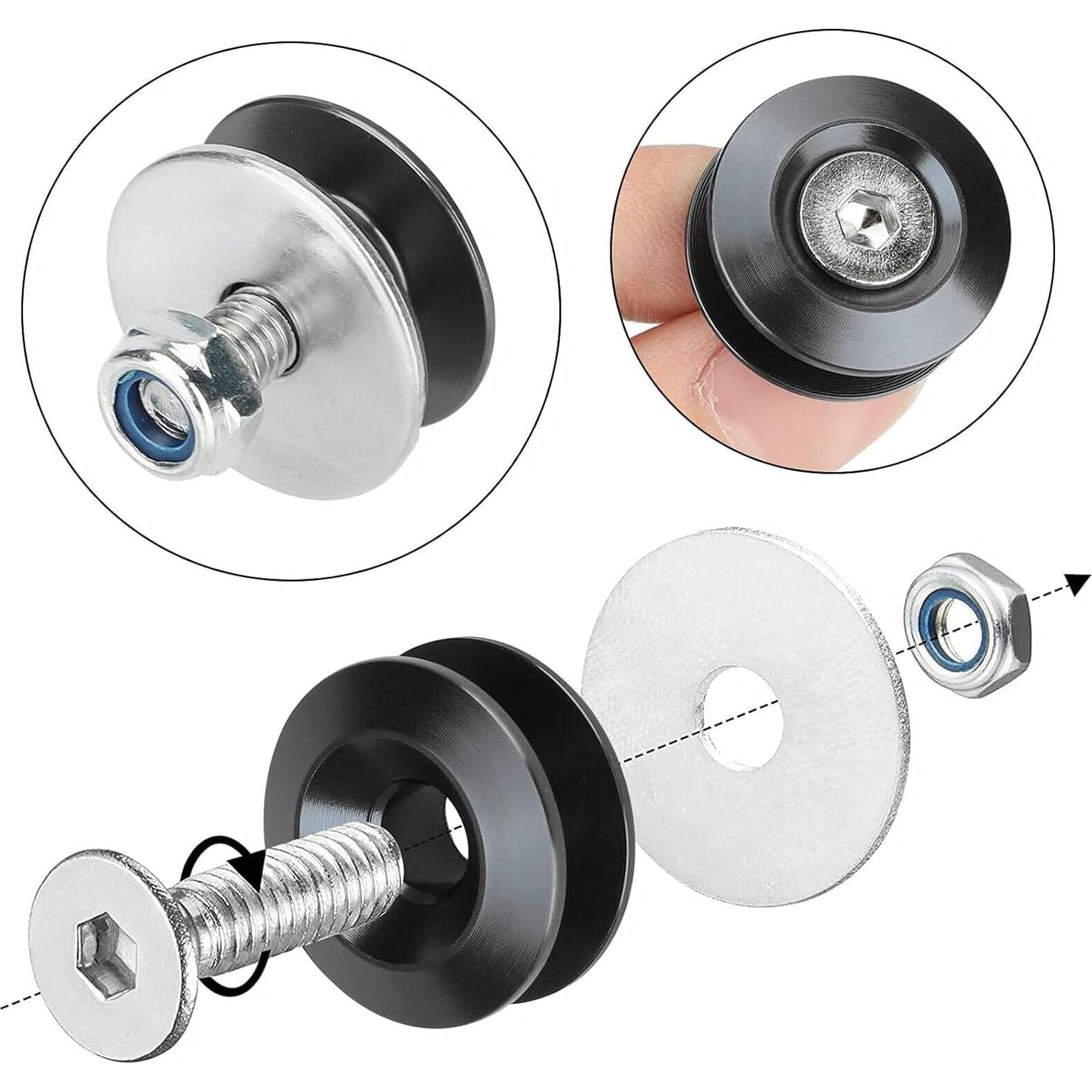 Kit de Sujetadores de Parachoques Damwot - Aluminio Negro