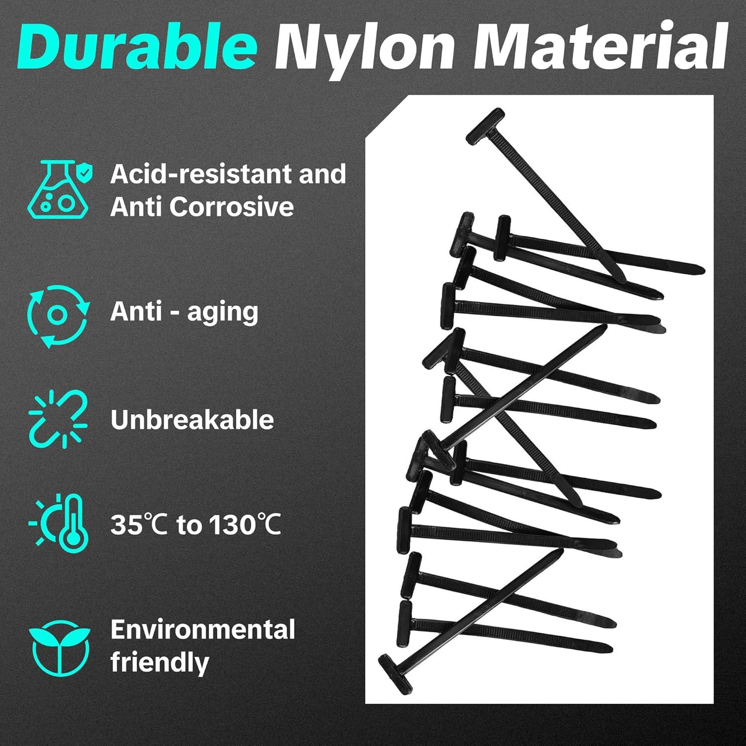 60 Hebillas de Cable Universal Nylon Fluencara 9.4x2x14.2cm