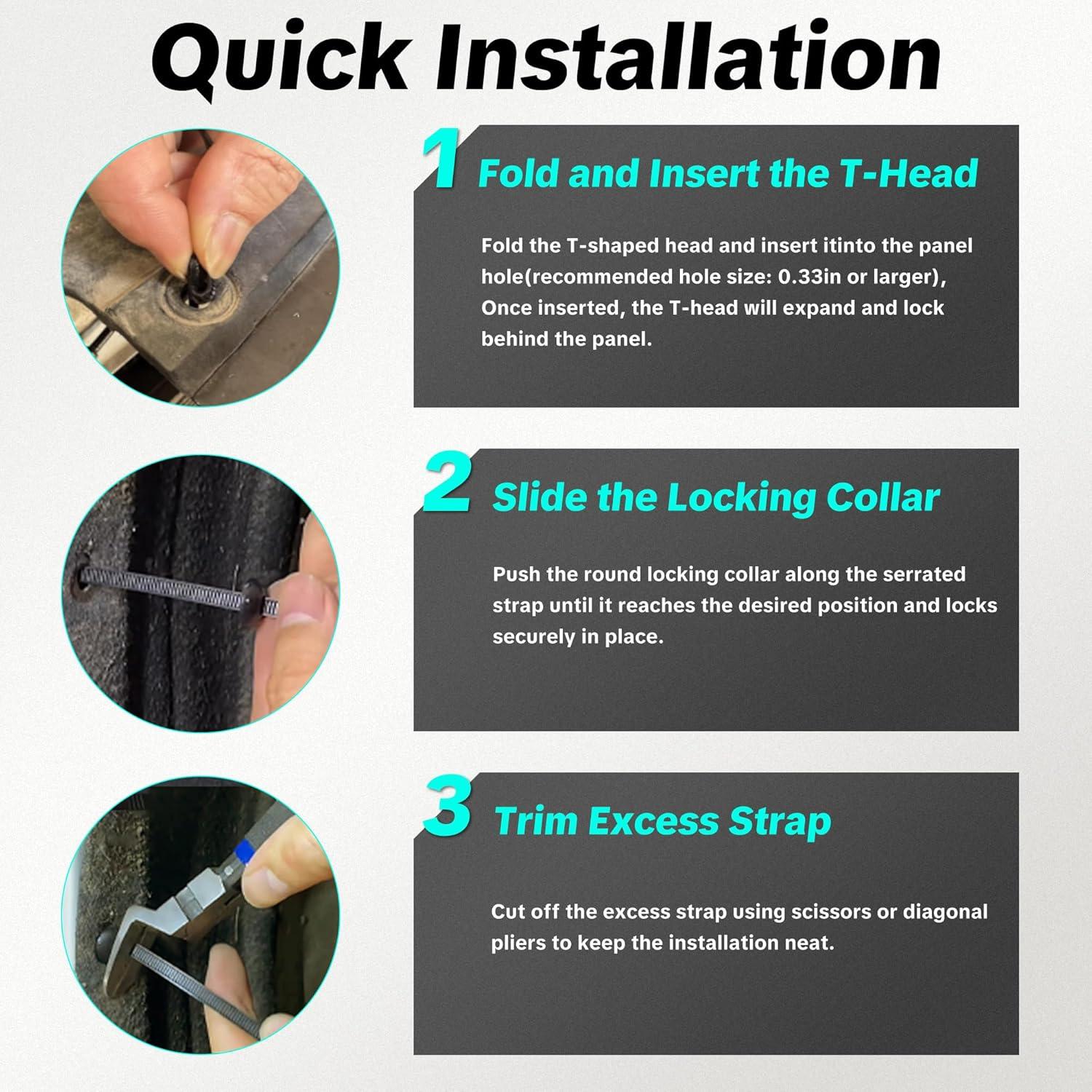 60 Hebillas de Cable Universal Nylon Fluencara 9.4x2x14.2cm