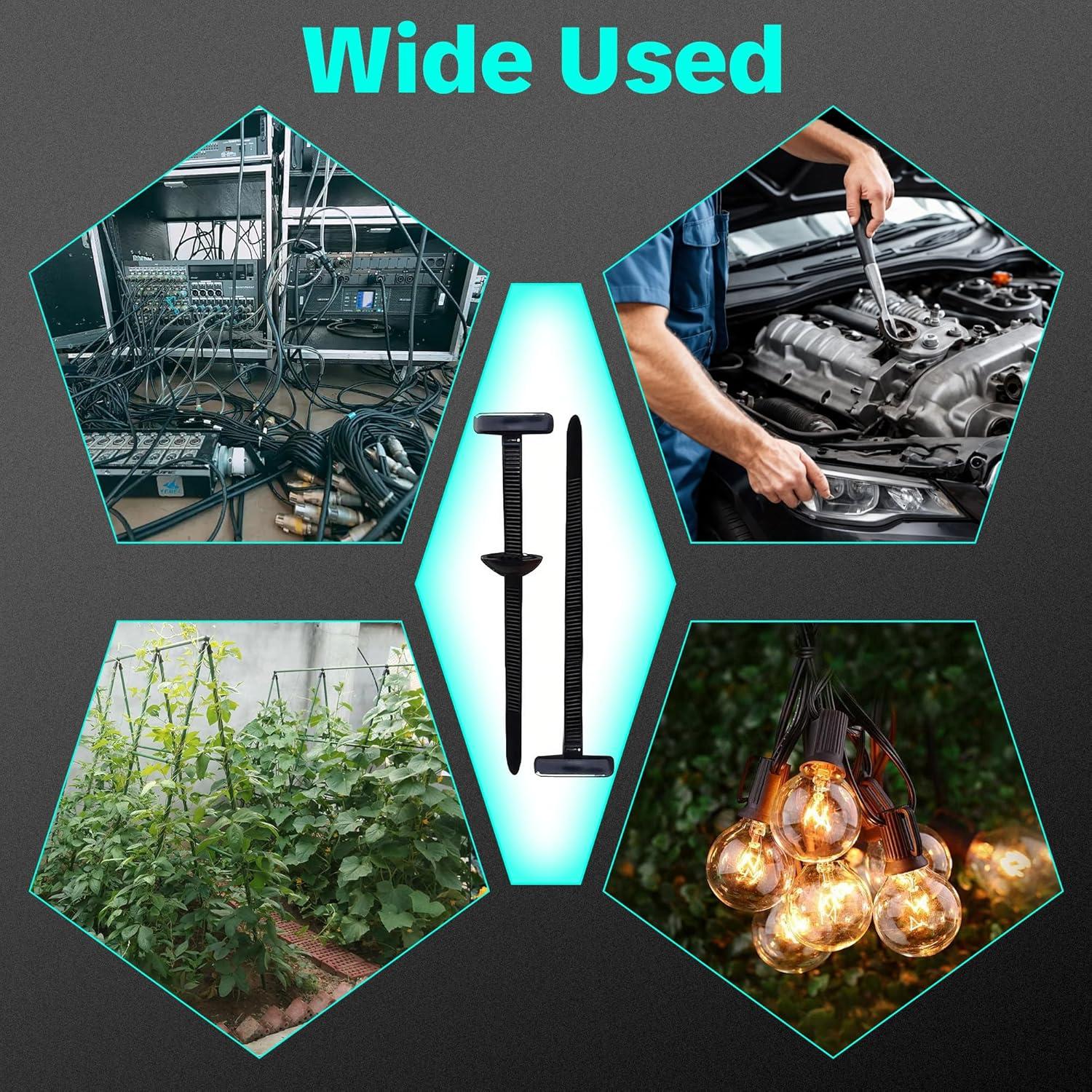 60 Hebillas de Cable Universal Nylon Fluencara 9.4x2x14.2cm