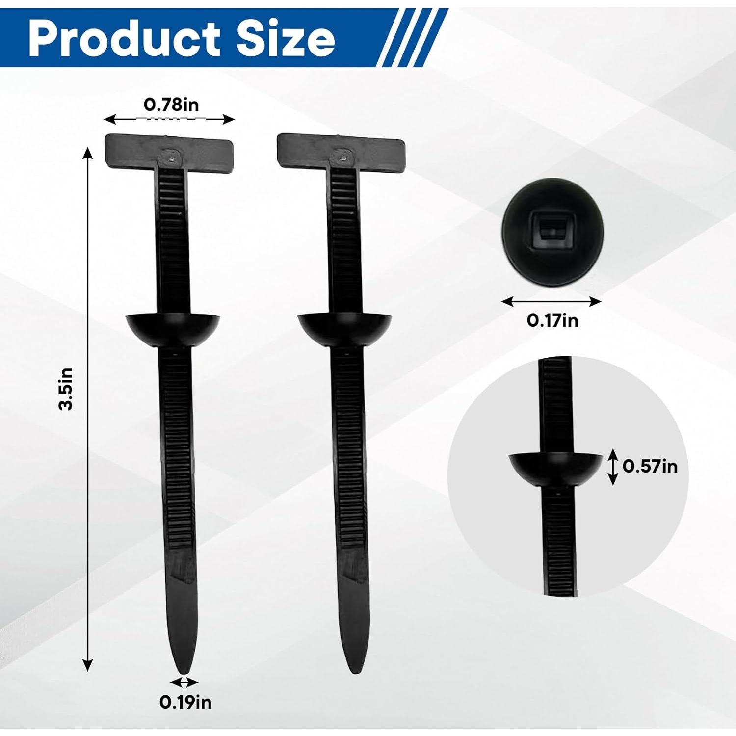 Kit de Sujetadores de Cable de Nylon GIroiyai 100 Piezas