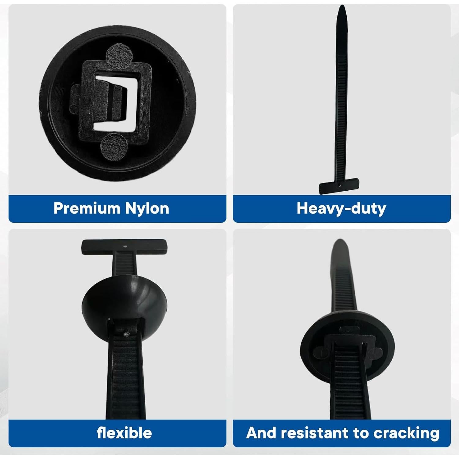 Kit de Sujetadores de Cable de Nylon GIroiyai 100 Piezas