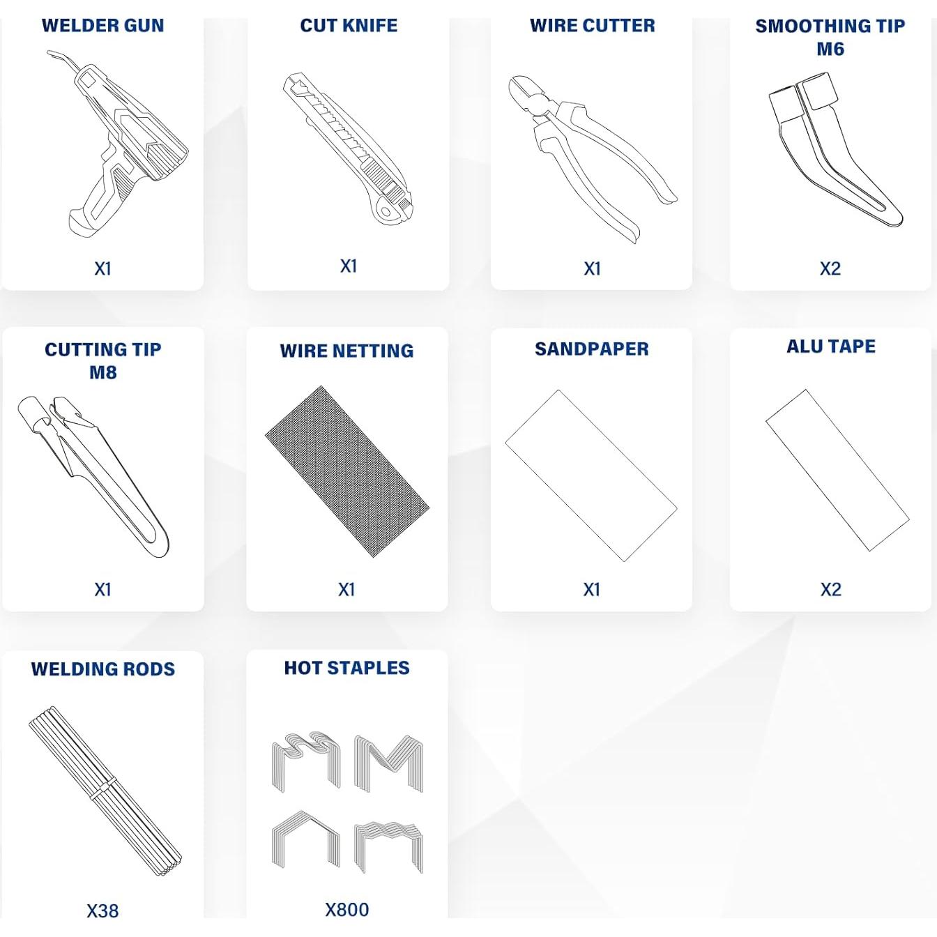 Kit de Soldadura de Plástico Allturn G100 110V 100W Negro