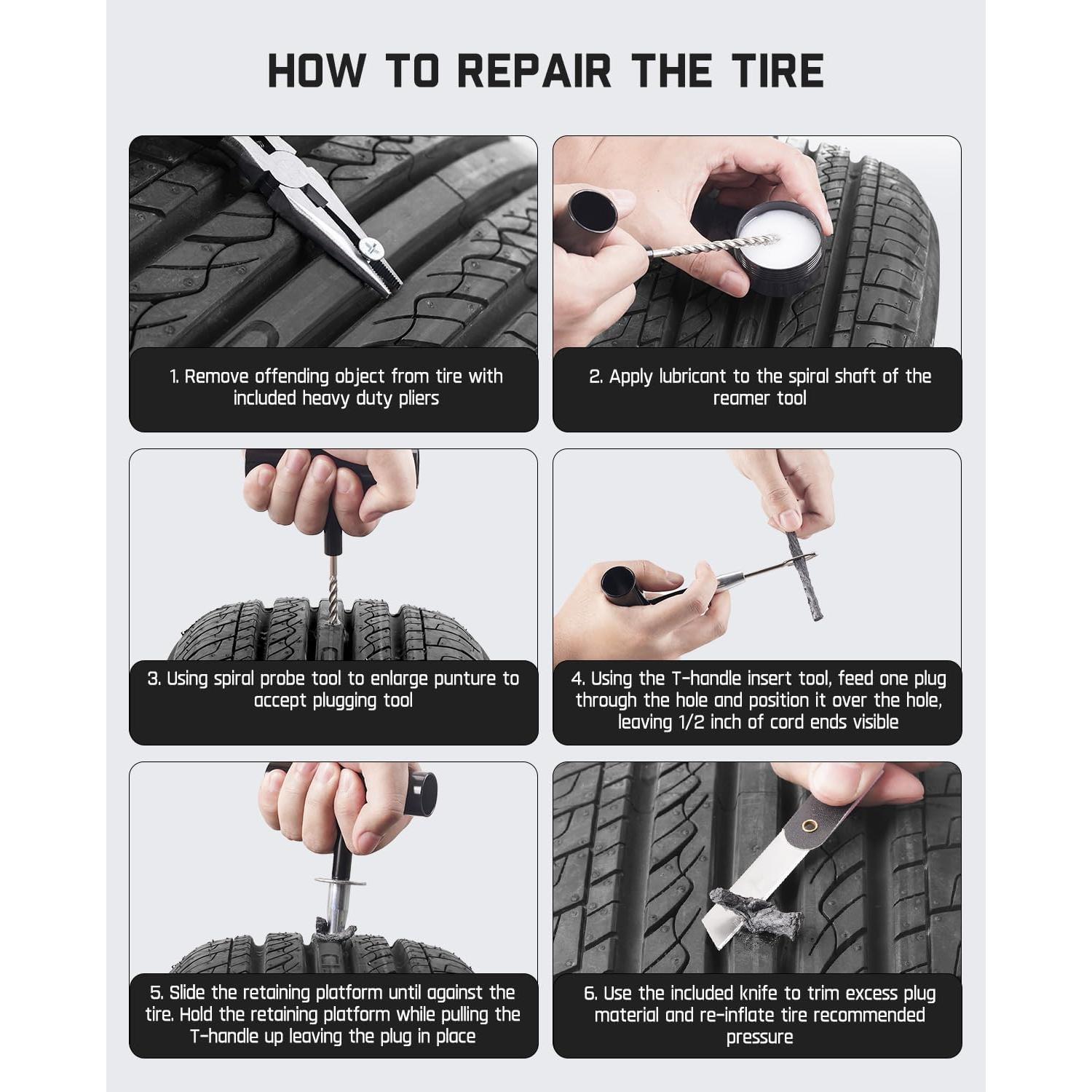 Kit de Reparación de Neumáticos Fanttik 24 Piezas Universal