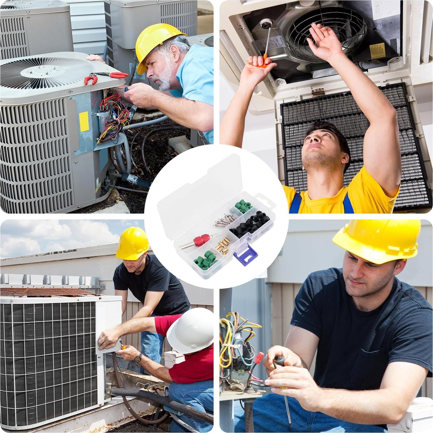 Kit de Reparación A/C de Coche 71pcs PEUTIER con Herramientas