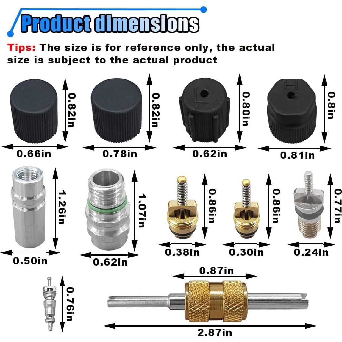 Kit de Núcleo de Válvula de Aire Acondicionado BDZMC 17PCS