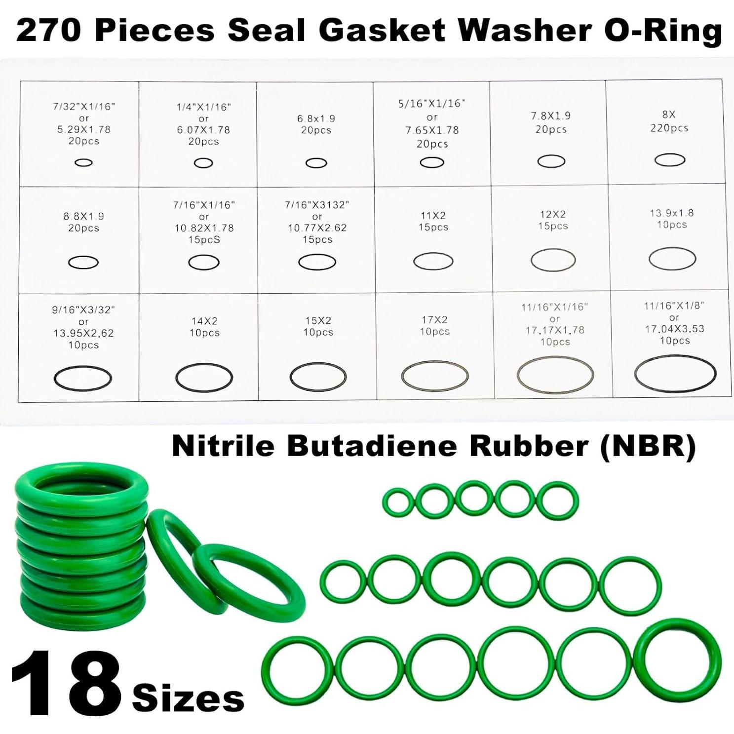 Kit de Reparación A/C Coche VOTNMIC 270 Piezas O-Ring