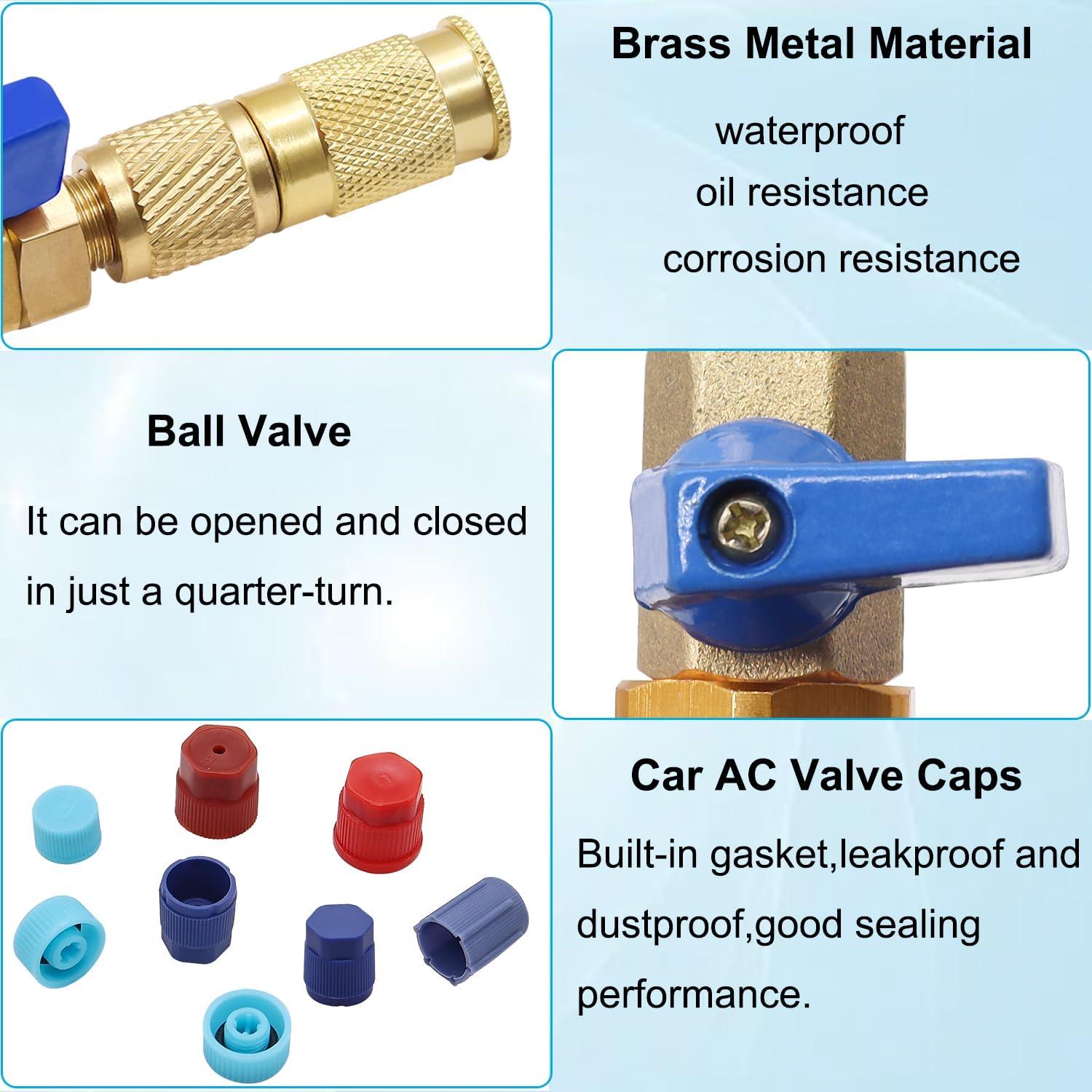 Kit de Herramienta R134A TWTADE para Remover Núcleos de Válvula