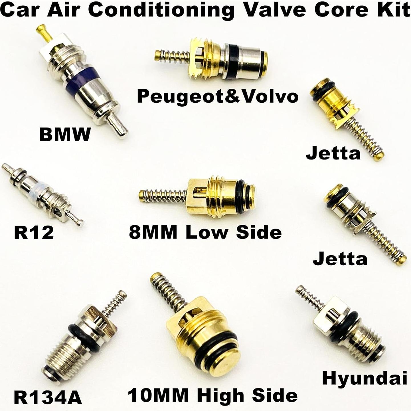 Kit de Válvula de Aire Acondicionado VOTNMIC 134PCS R12 R134a