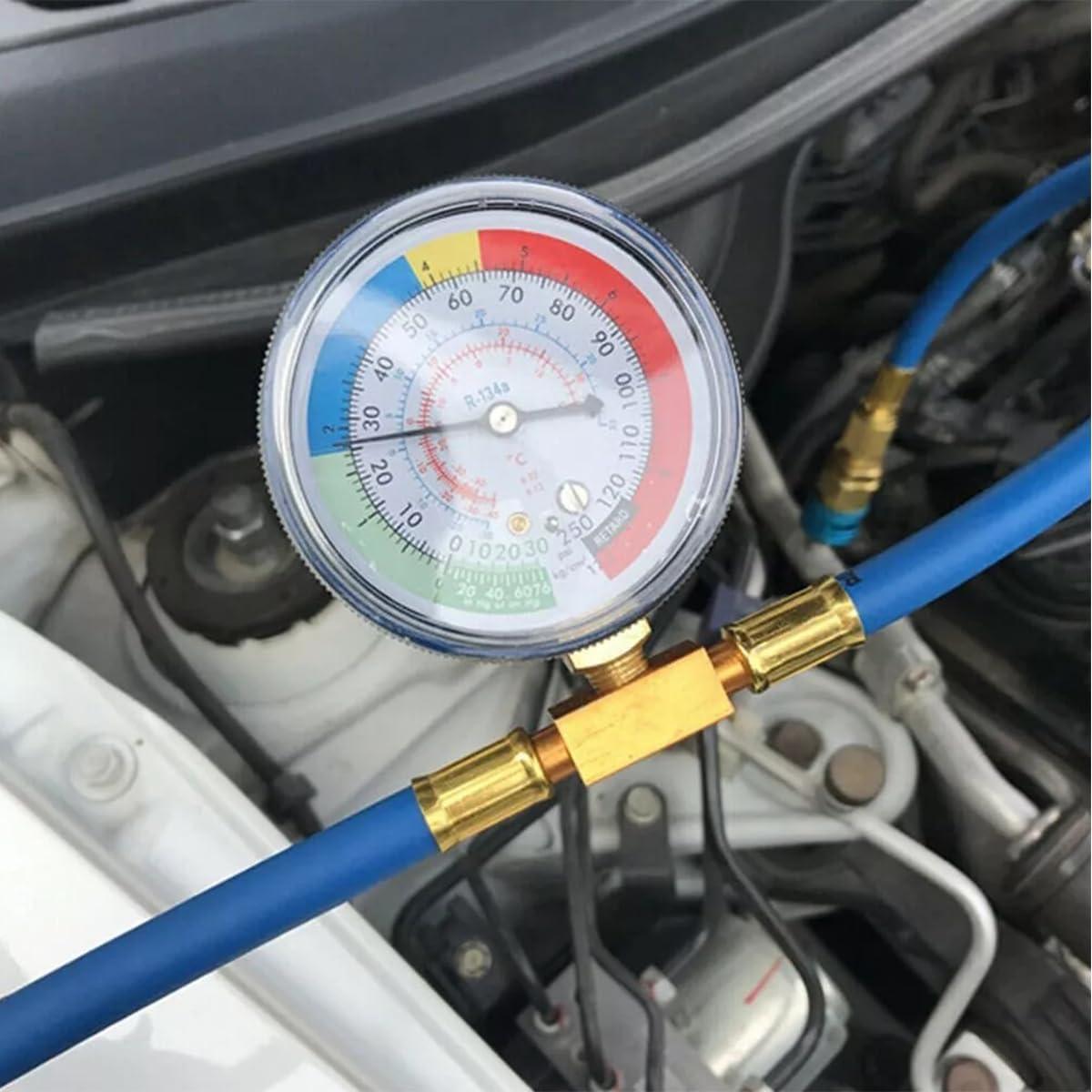 Kit Manguera Carga Refrigerante R134A TNAIYH con Manómetro