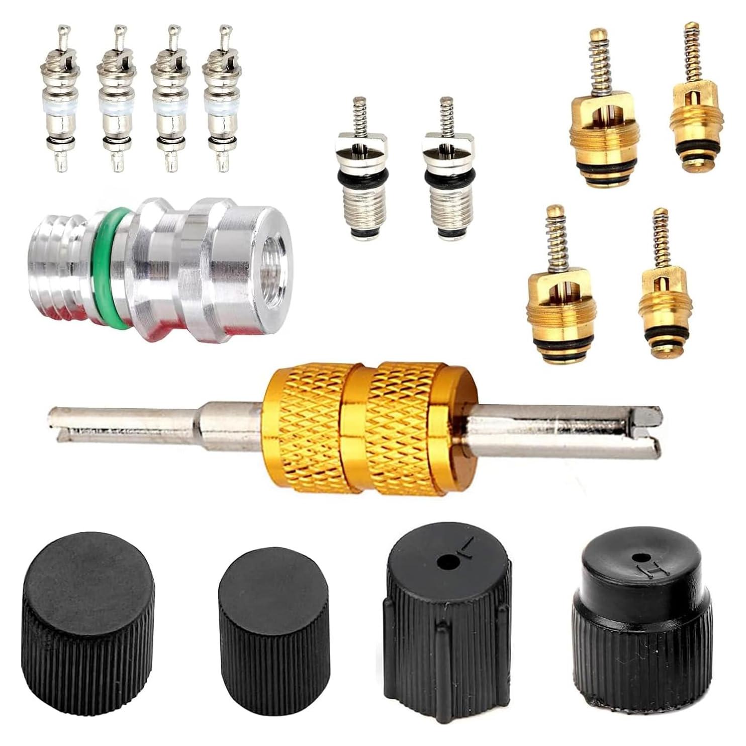 Kit de Núcleo de Válvula A/C Diamall 16 PCS Universal Negro