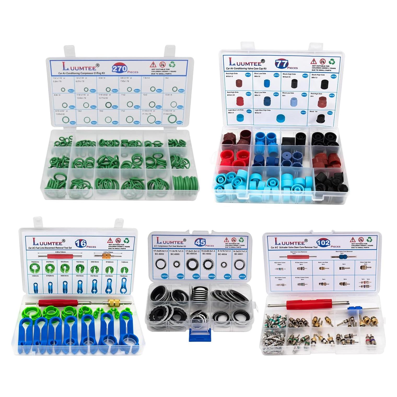 Kit de Reparación de A/C para Automóviles Luumtee 510pcs
