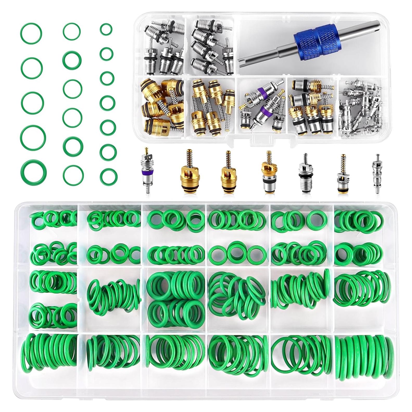 Kit de Reparación A/C FANOVO 270pcs O-Rings y 40pcs Núcleos