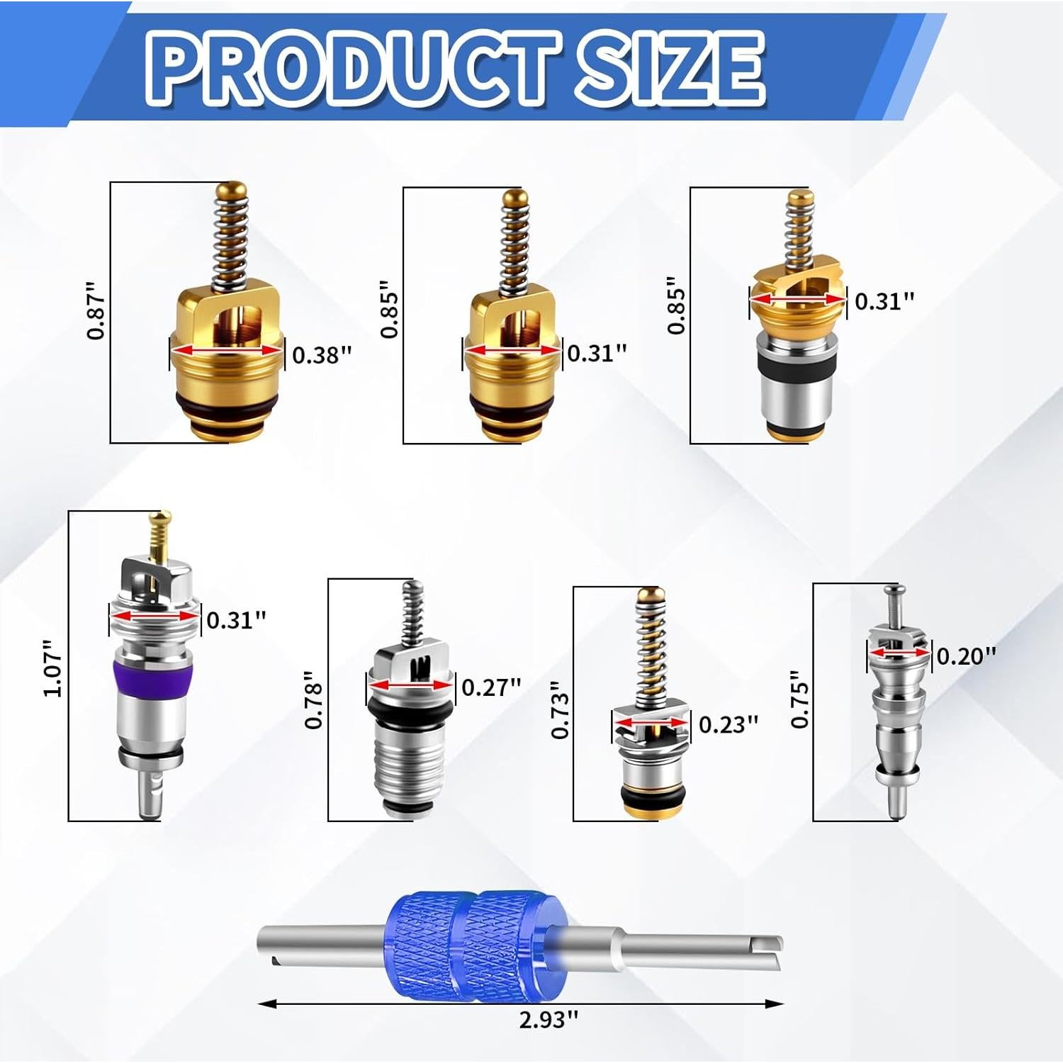 Kit de Reparación A/C FANOVO 270pcs O-Rings y 40pcs Núcleos