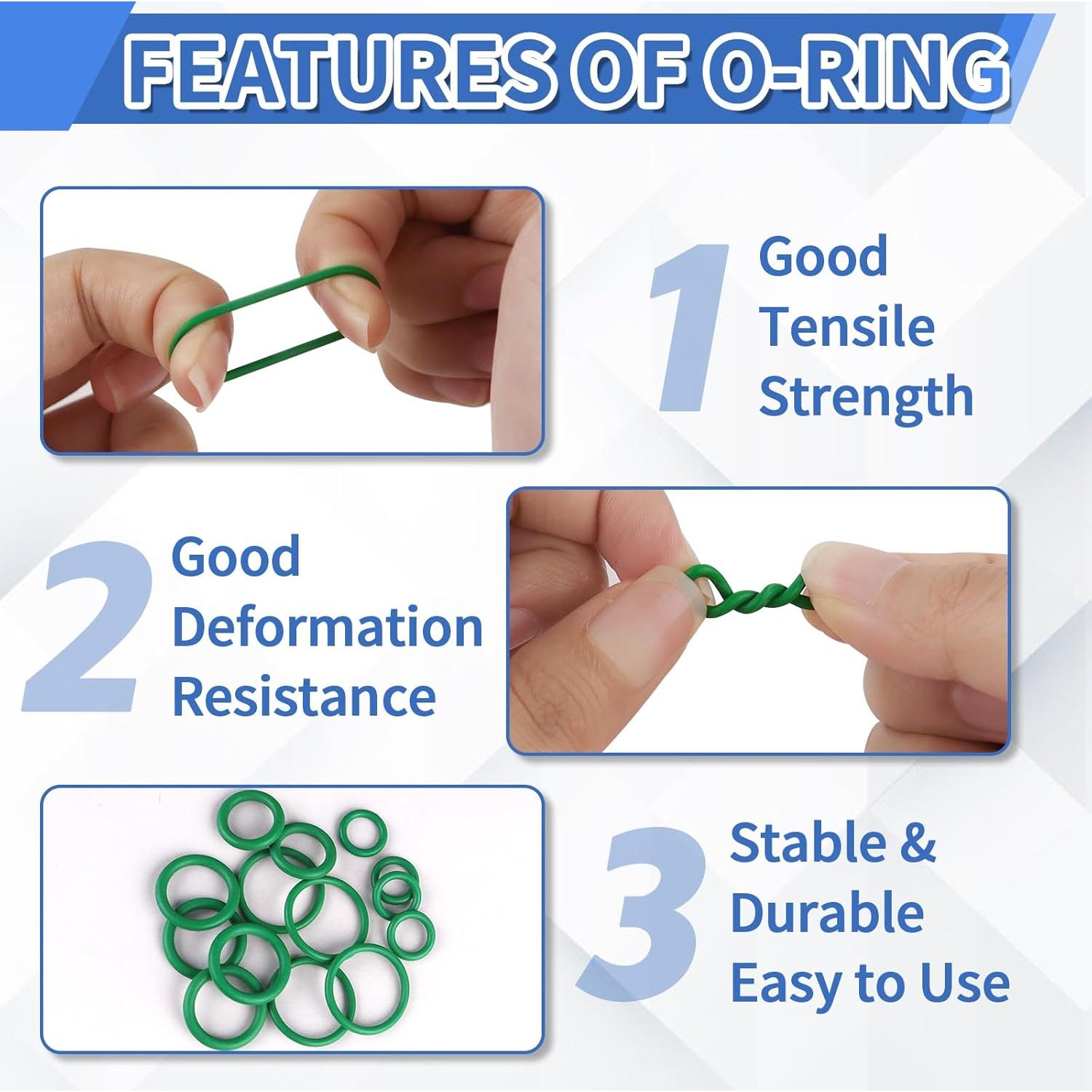 Kit de Reparación A/C FANOVO 270pcs O-Rings y 40pcs Núcleos