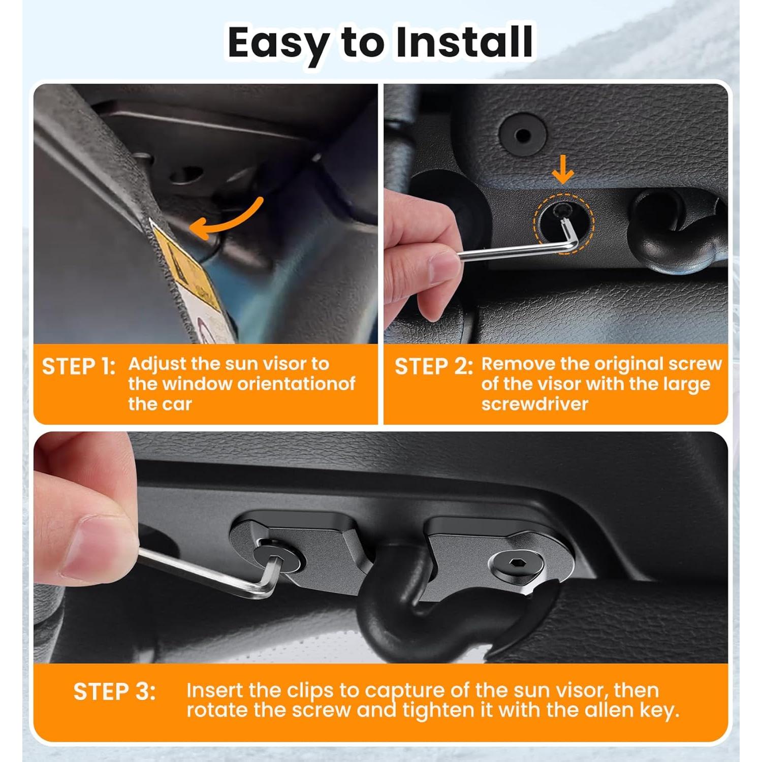 Kit de Reparación de Visera Kaishengyuan Aluminio 60725 Compatible Jeep