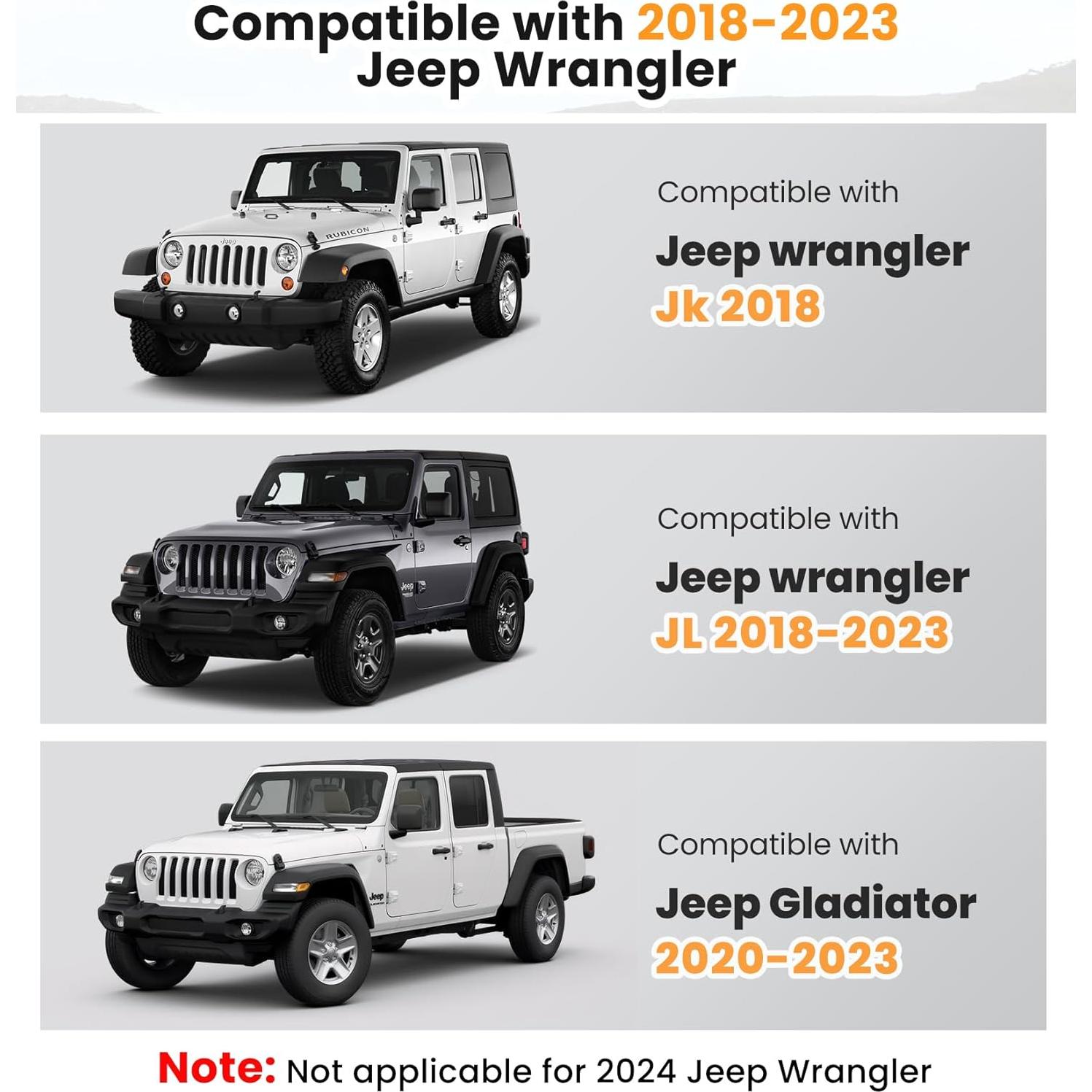 Kit de Reparación de Visera Kaishengyuan Aluminio 60725 Compatible Jeep