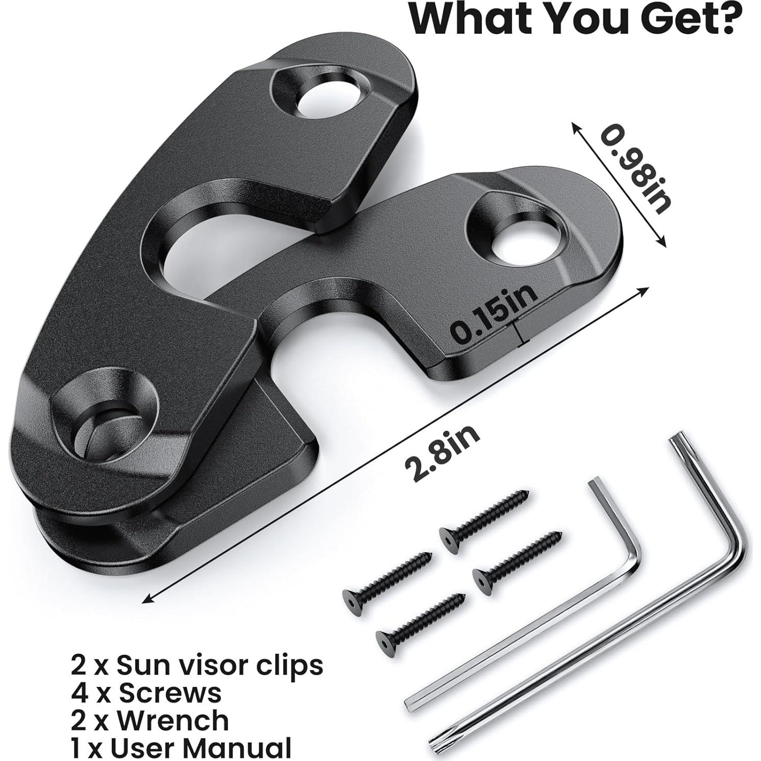 Kit de Reparación de Visera Kaishengyuan Aluminio 60725 Compatible Jeep