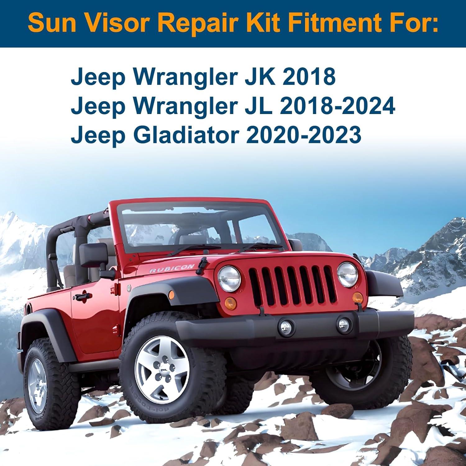 Kit de Reparación de Visera Solar Veharvim para Jeep Wrangler JL 2018-2023