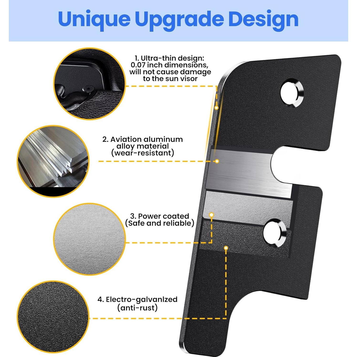 Kit de Reparación de Visera Solar Eamplest para Jeep Wrangler 2018-2023