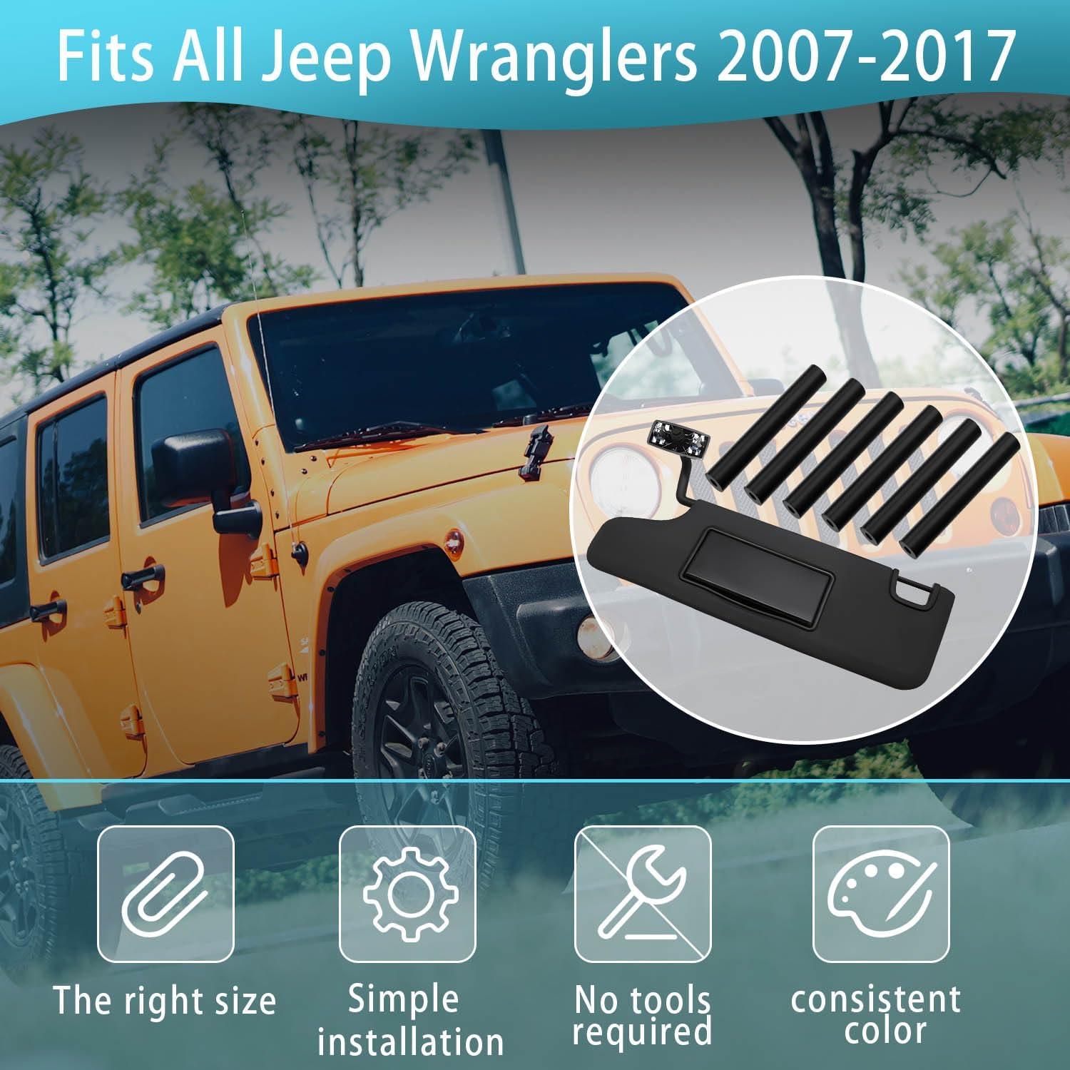 Kit de Reparación de Visera Solar Quadafy 6 Piezas Negro