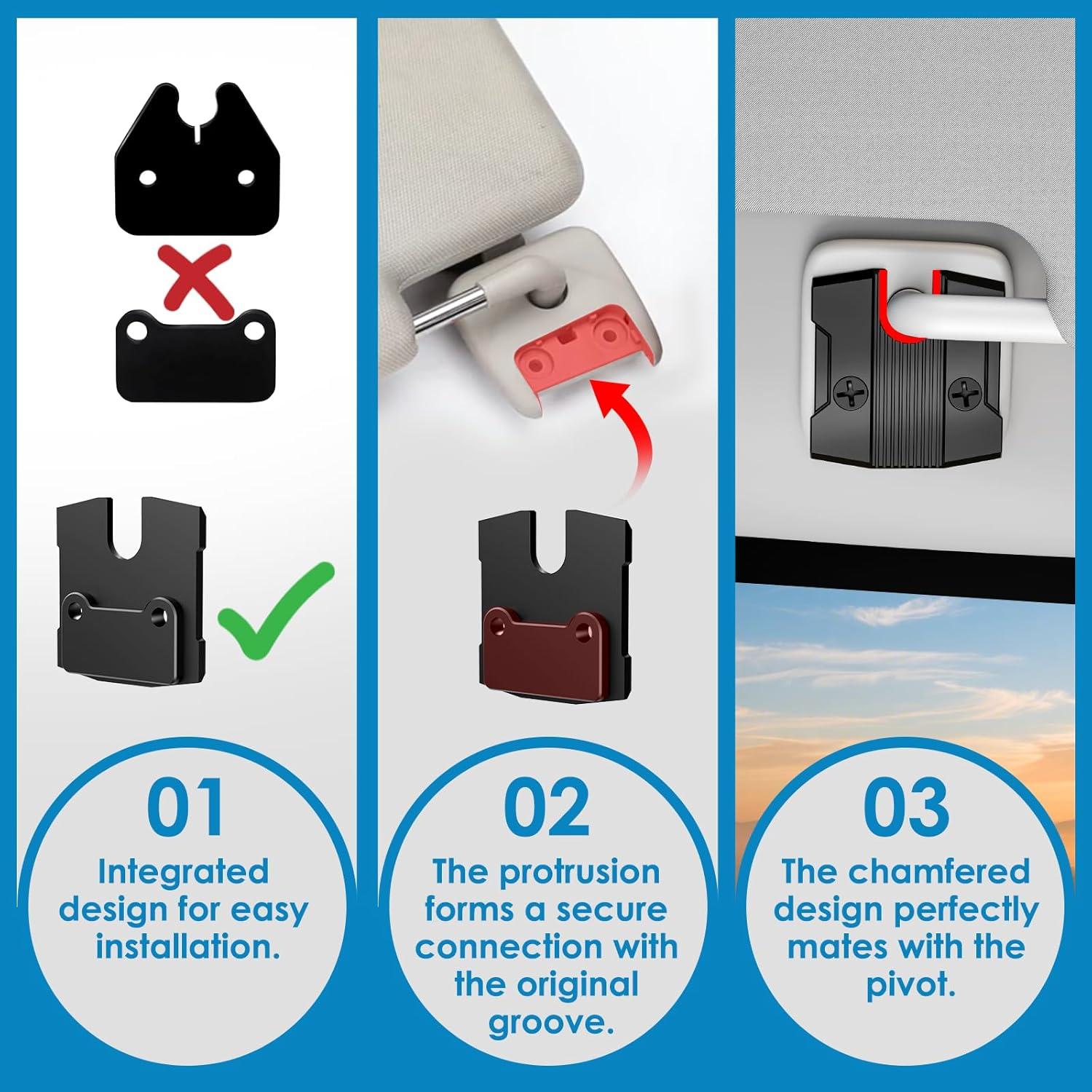 Kit de Reparación de Visera Solar Veharvim para Dodge RAM 1500 2019-2023