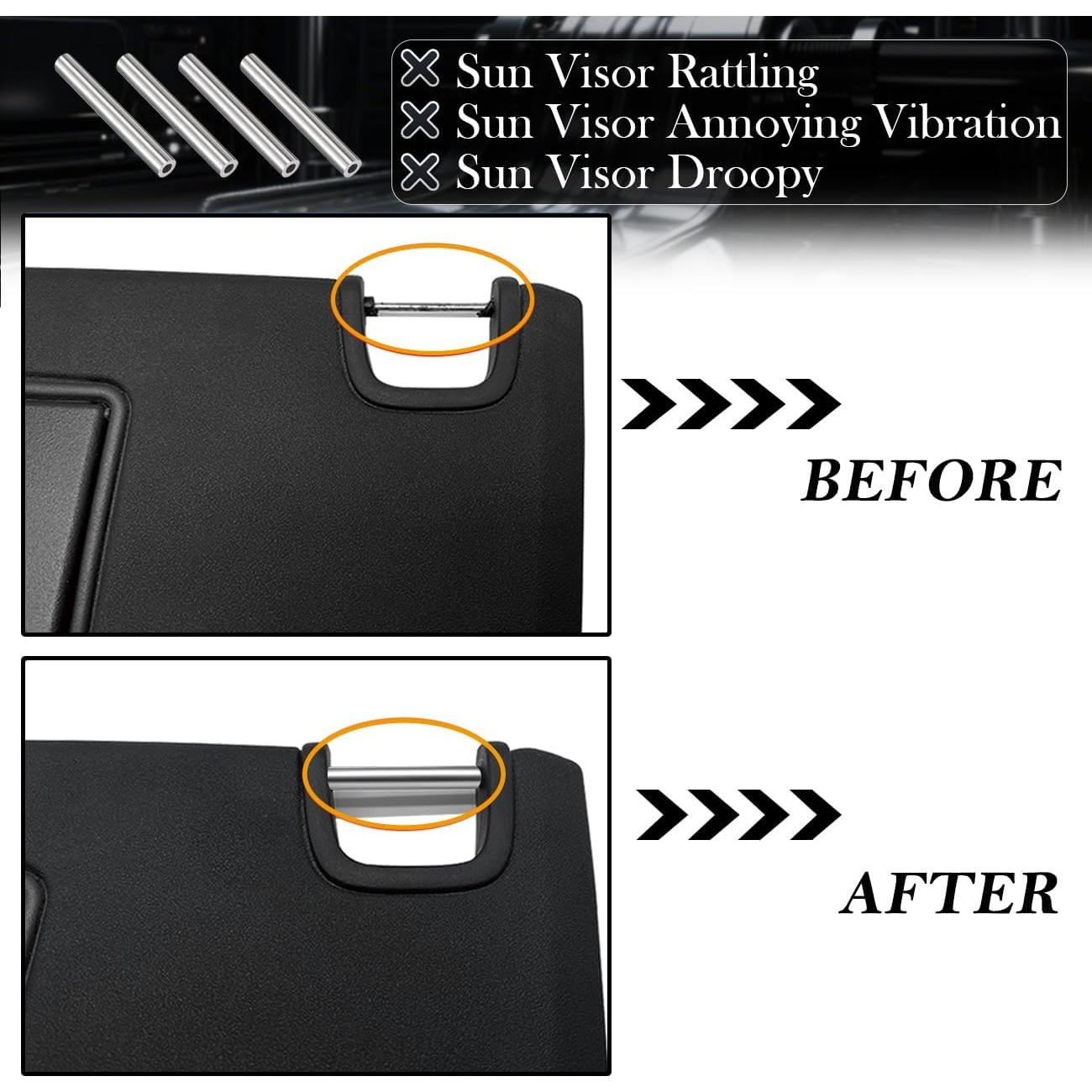 Kit de Reparación de Visera Solar Acero Inoxidable SWLOR Jeep Wrangler JK JKU 2007-2017