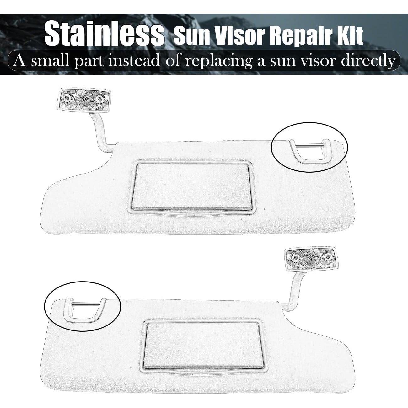 Kit de Reparación de Visera Solar Acero Inoxidable SWLOR Jeep Wrangler JK JKU 2007-2017