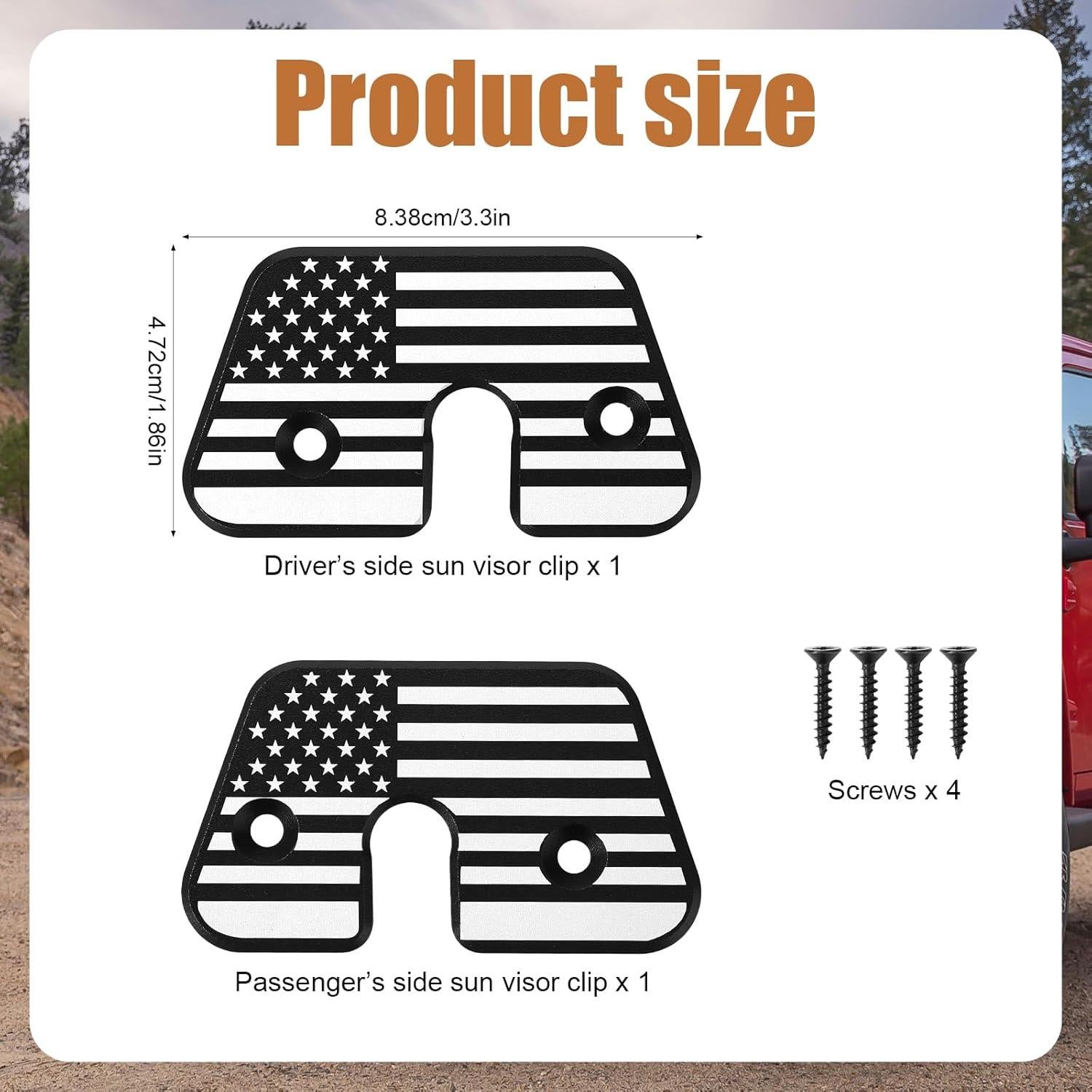 Kit de Reparación de Visera Solar BOXOB 23073 - Clips y Tornillos