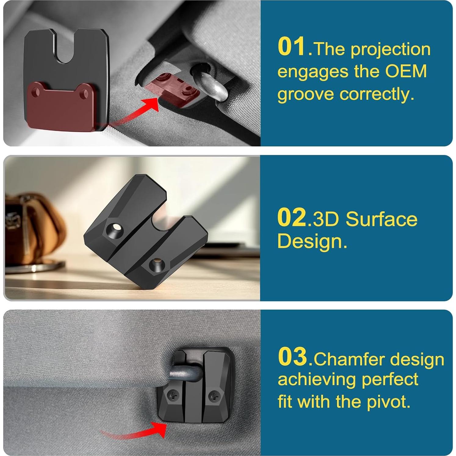 Kit de Reparación de Visera Solar Veharvim para RAM 1500 2019-2023