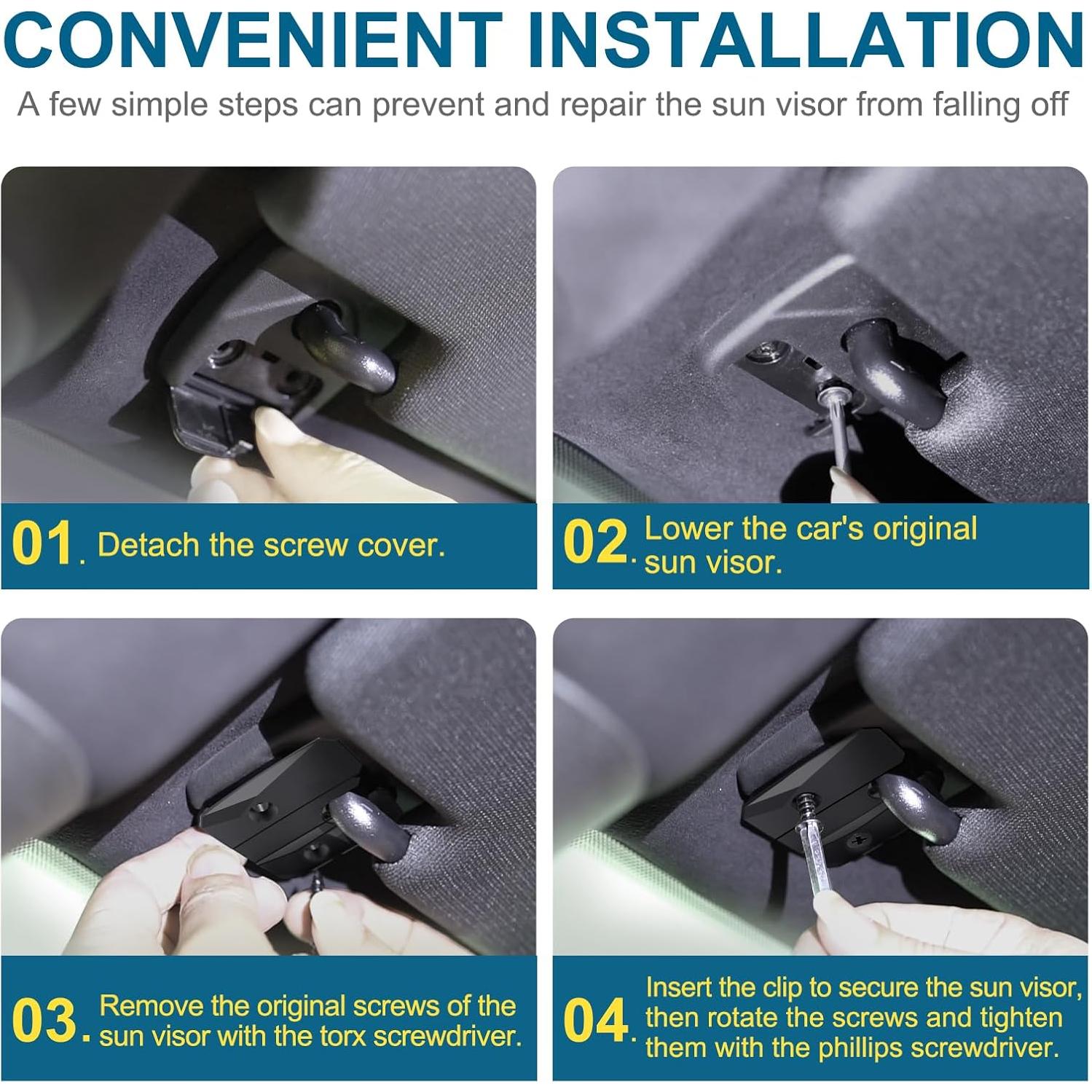 Kit de Reparación de Visera Solar Veharvim para RAM 1500 2019-2023