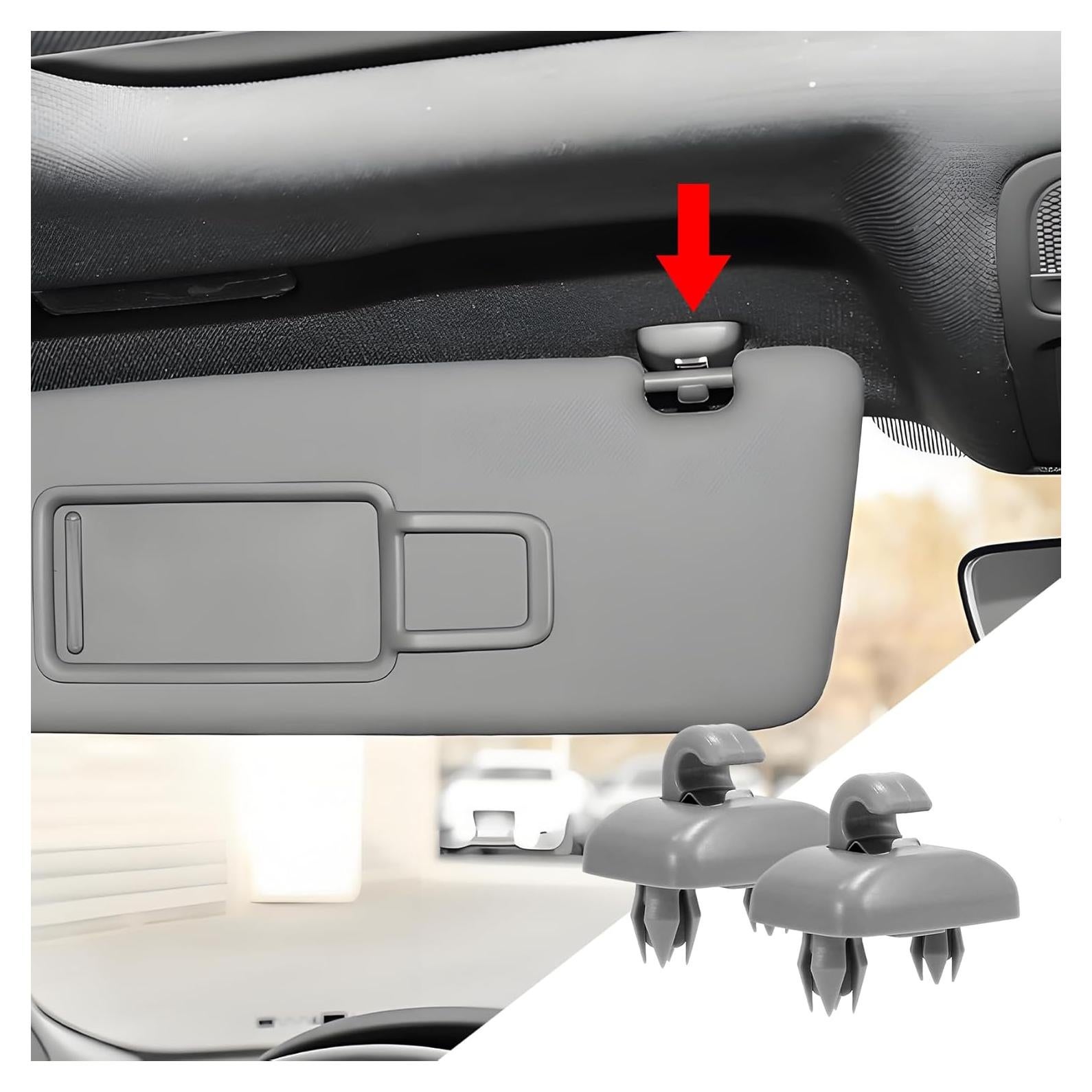 2 Clips Soporte Visera Interior Deemars para Audi A1 A3 A4 Q3 Q5