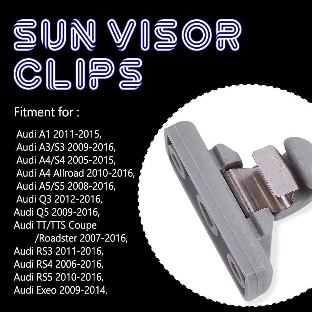 2 Clips Soporte Visera Interior Deemars para Audi A1 A3 A4 Q3 Q5
