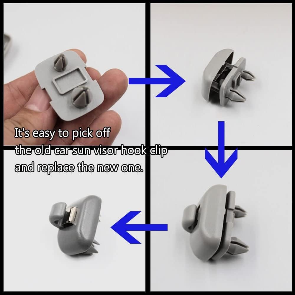 2 Clips Soporte Visera Interior Deemars para Audi A1 A3 A4 Q3 Q5