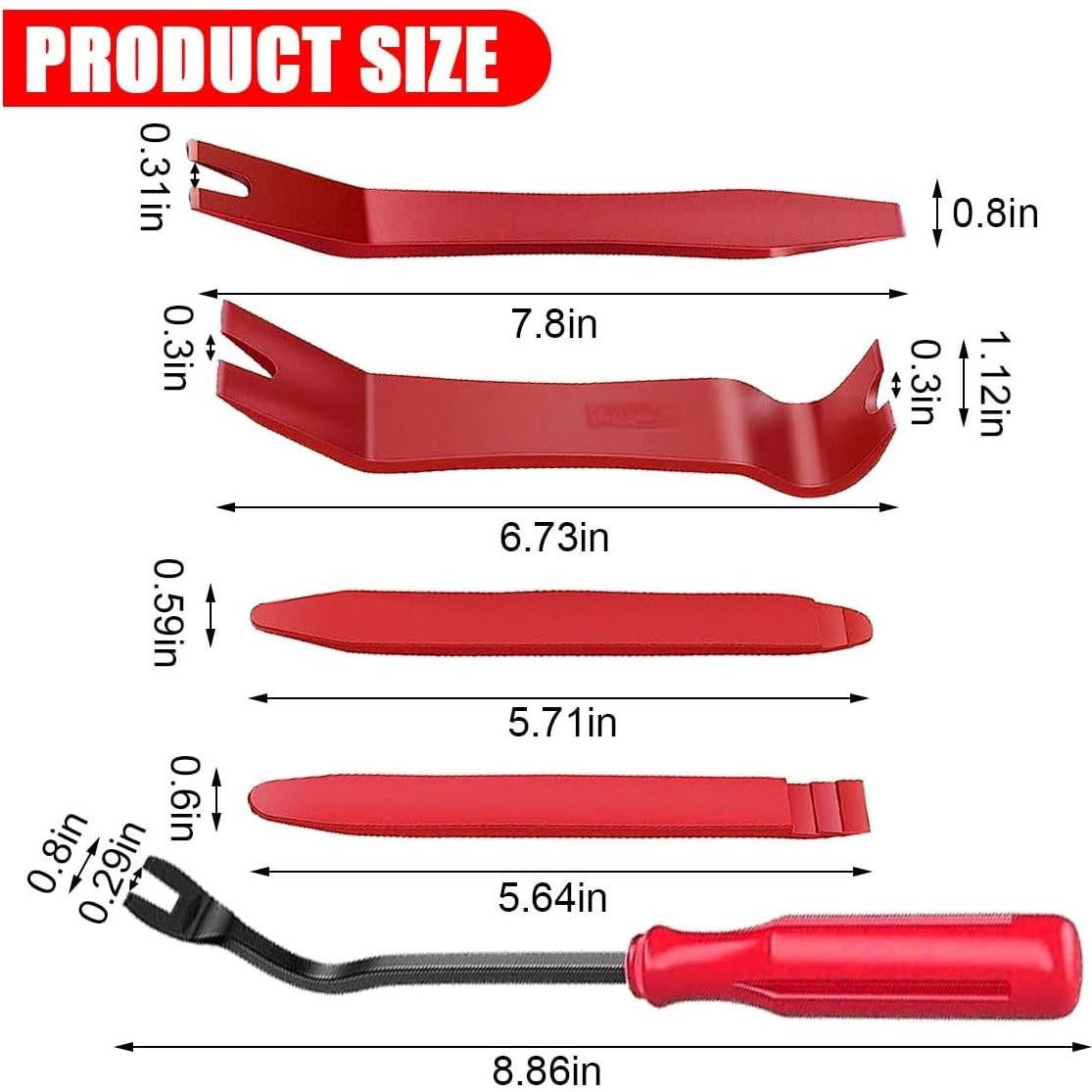 Kit de Herramientas de Remoción de Molduras JOYCOURT 5 Piezas