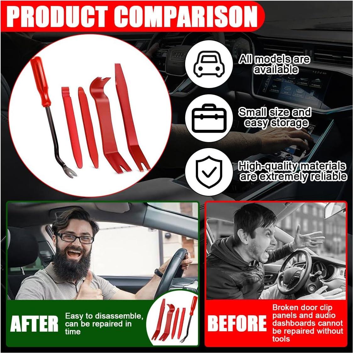 Kit de Herramientas de Remoción de Molduras JOYCOURT 5 Piezas