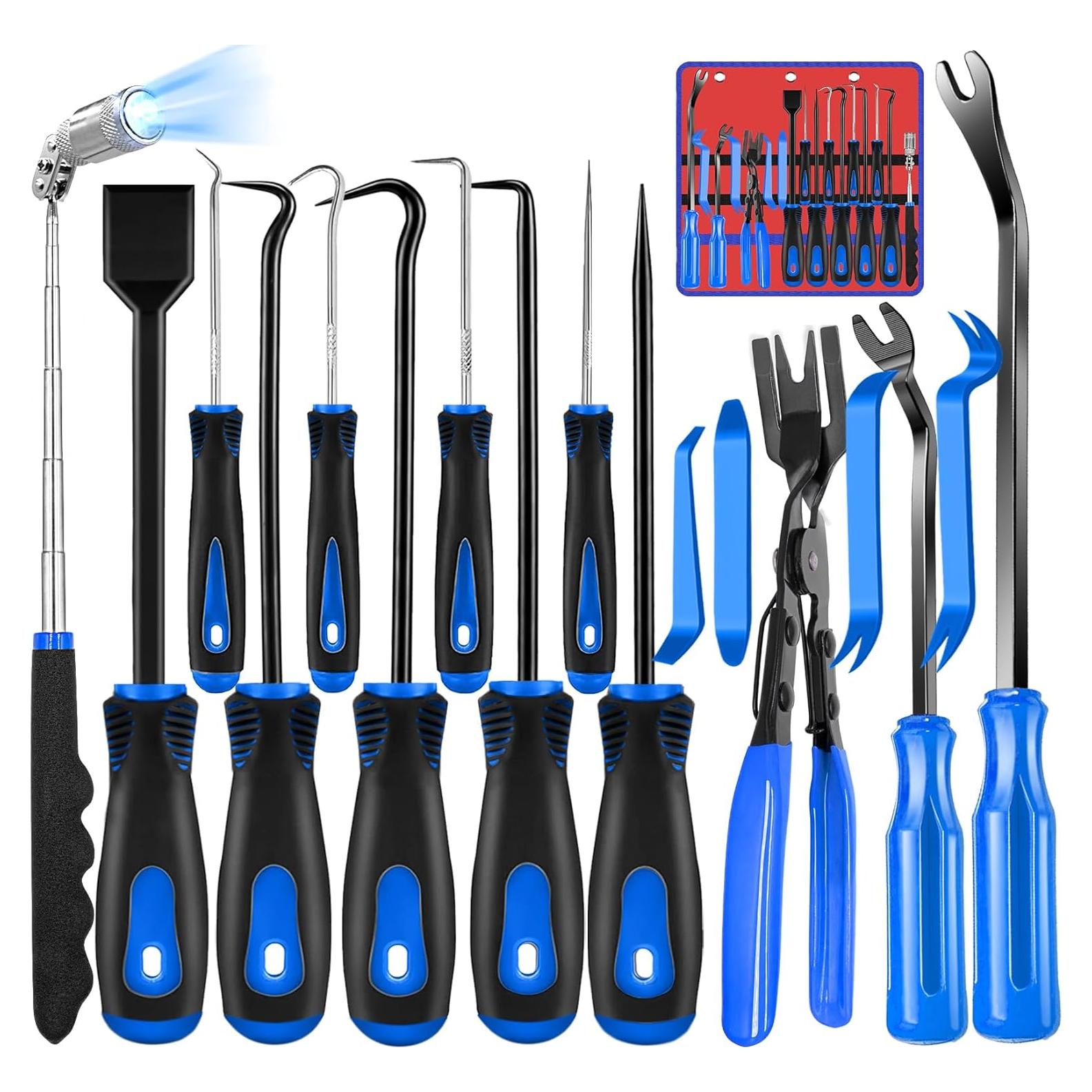 Keze 17 Pcs Juego de Ganchos y Puntas Automotrices