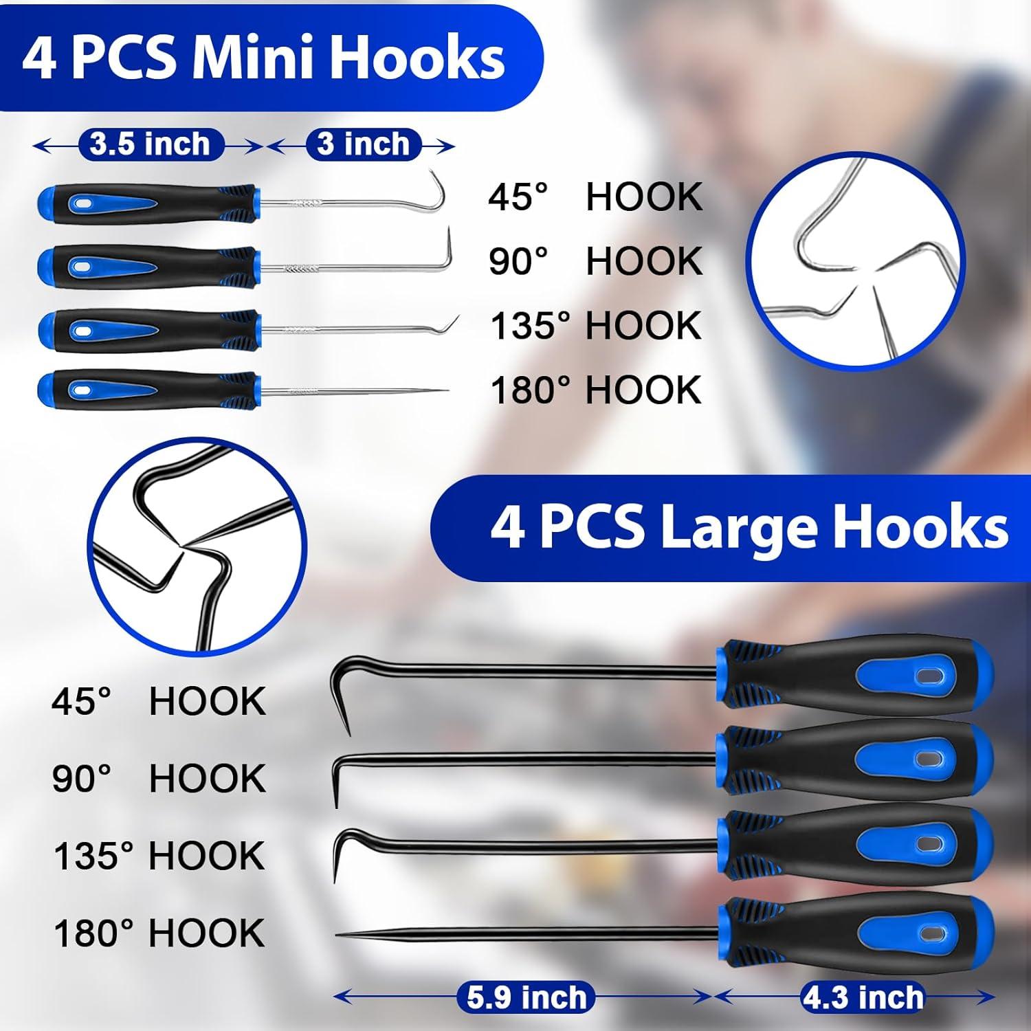 Keze 17 Pcs Juego de Ganchos y Puntas Automotrices