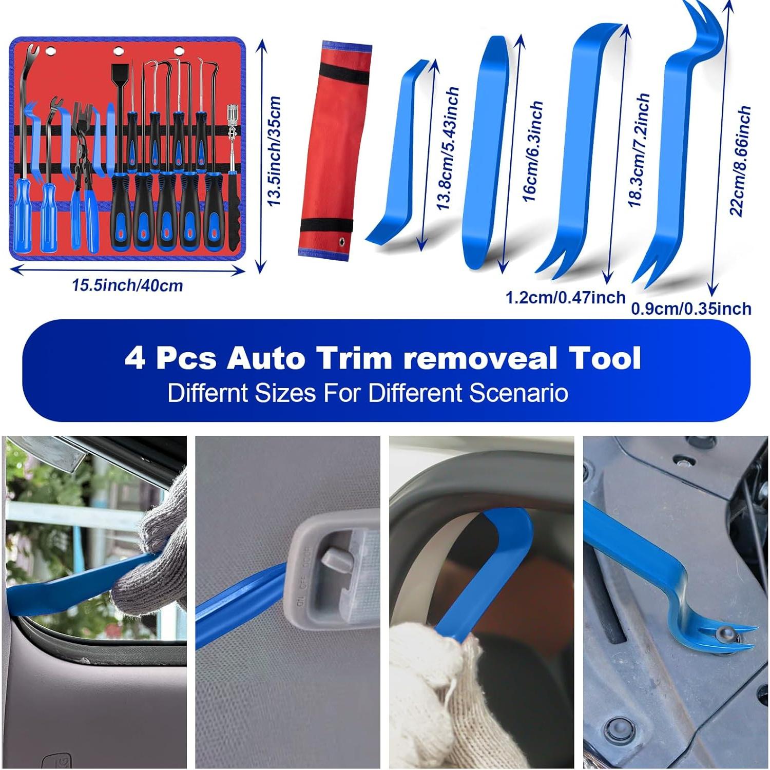 Keze 17 Pcs Juego de Ganchos y Puntas Automotrices