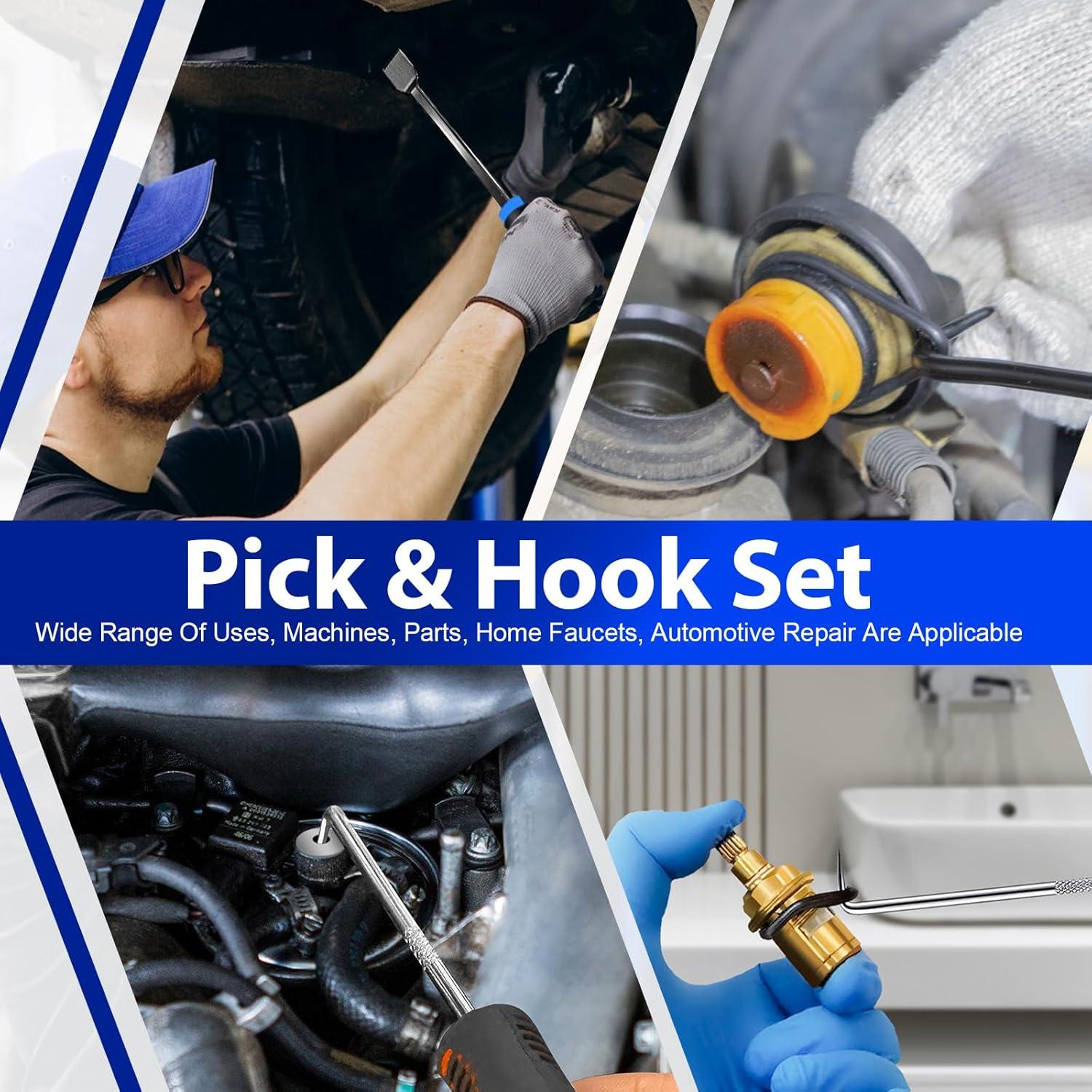 Keze 17 Pcs Juego de Ganchos y Puntas Automotrices