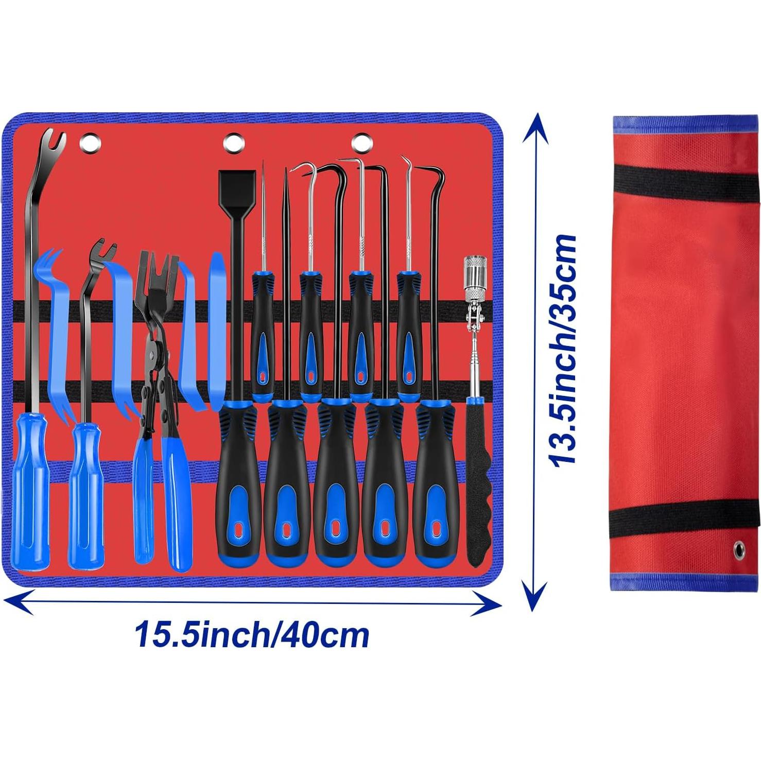 Keze 17 Pcs Juego de Ganchos y Puntas Automotrices