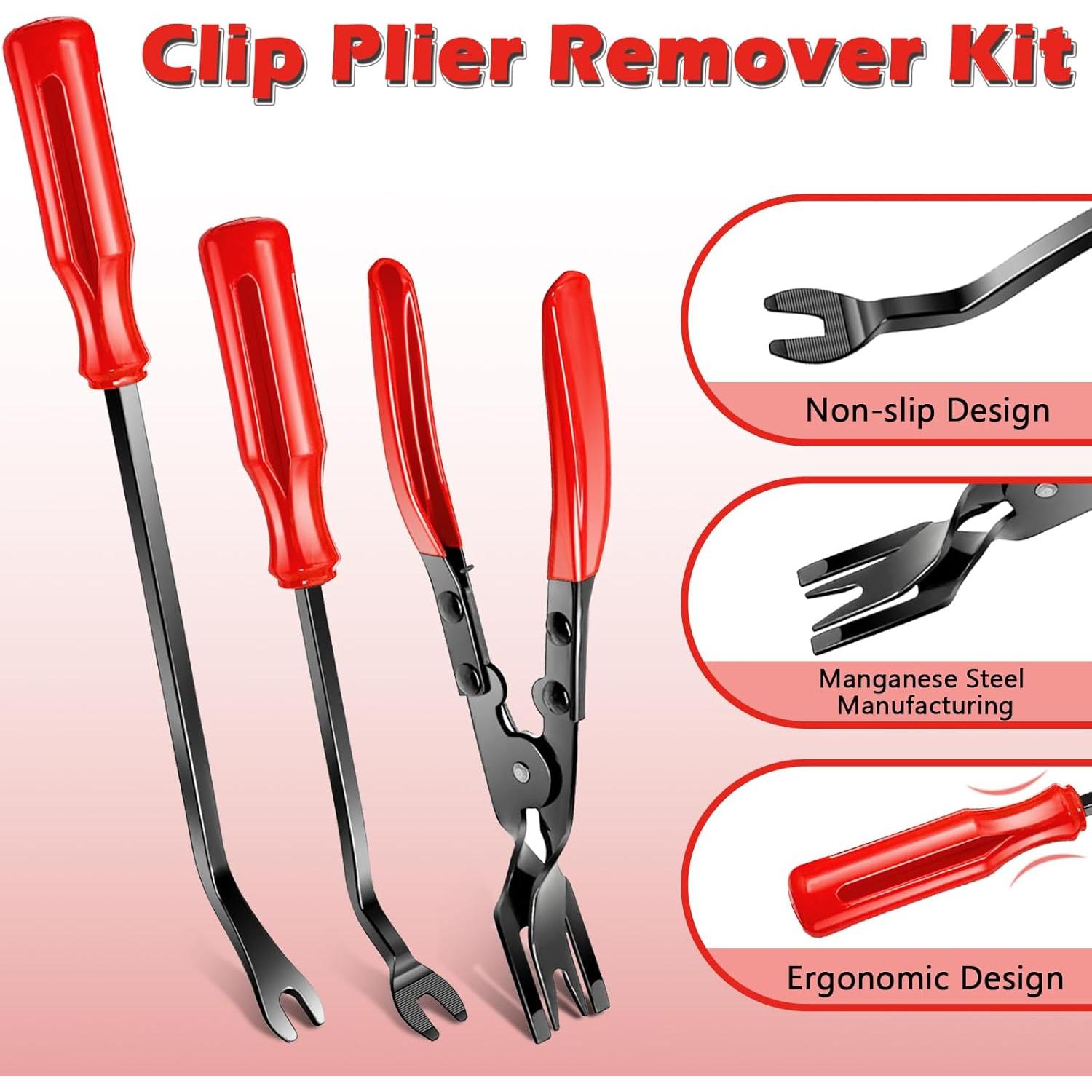 Kit de herramientas para quitar molduras Doaho 7 piezas rojo