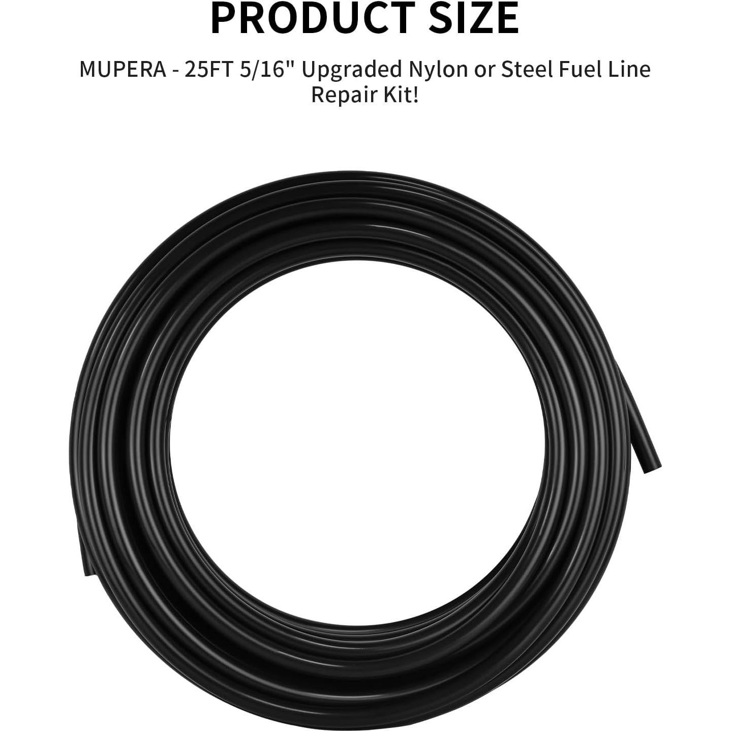 Kit de Reparación de Línea de Combustible Mupera 7.62m 5/16" Nylon