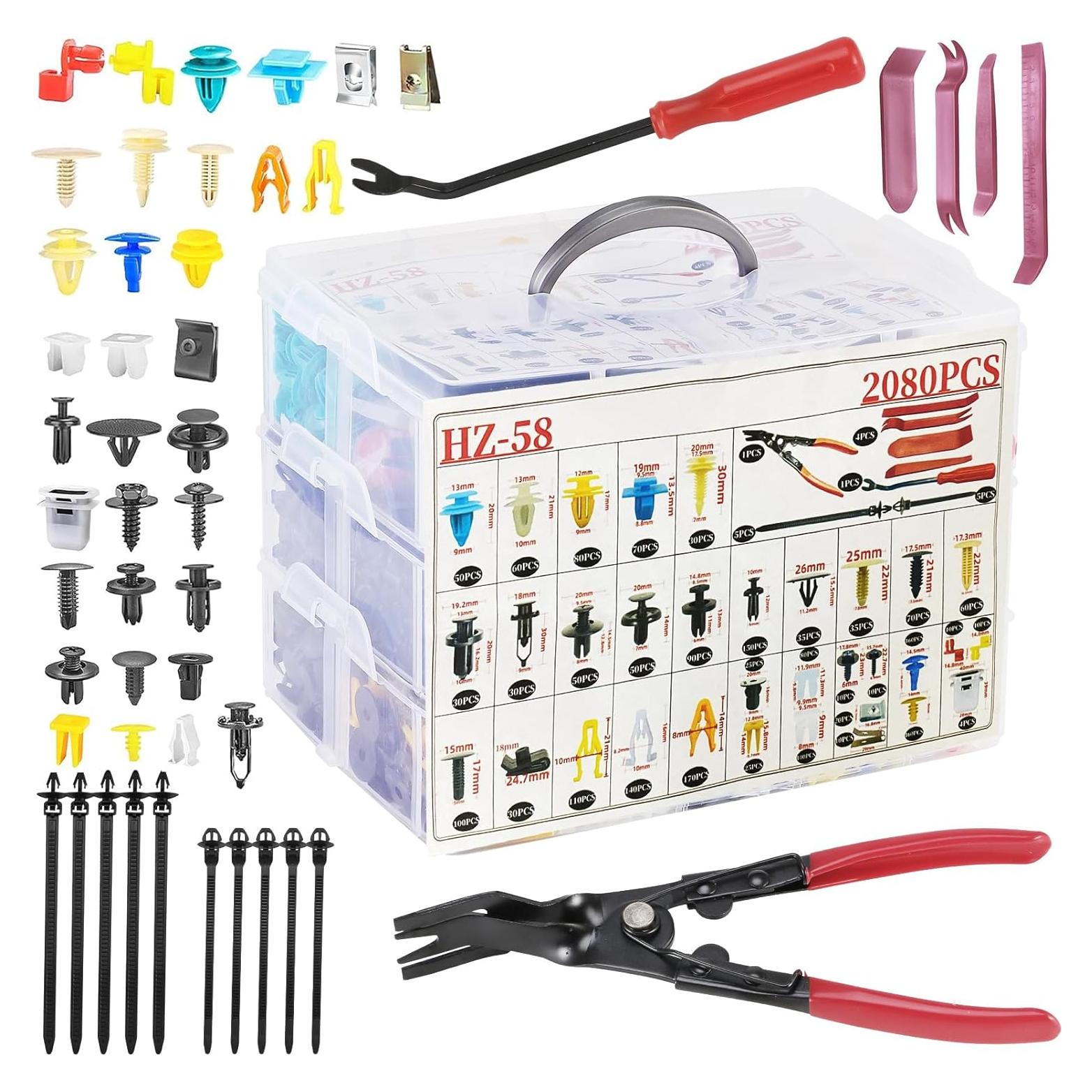 Kit de Clips y Sujetadores para Automóviles Moonateen - 2080 Piezas