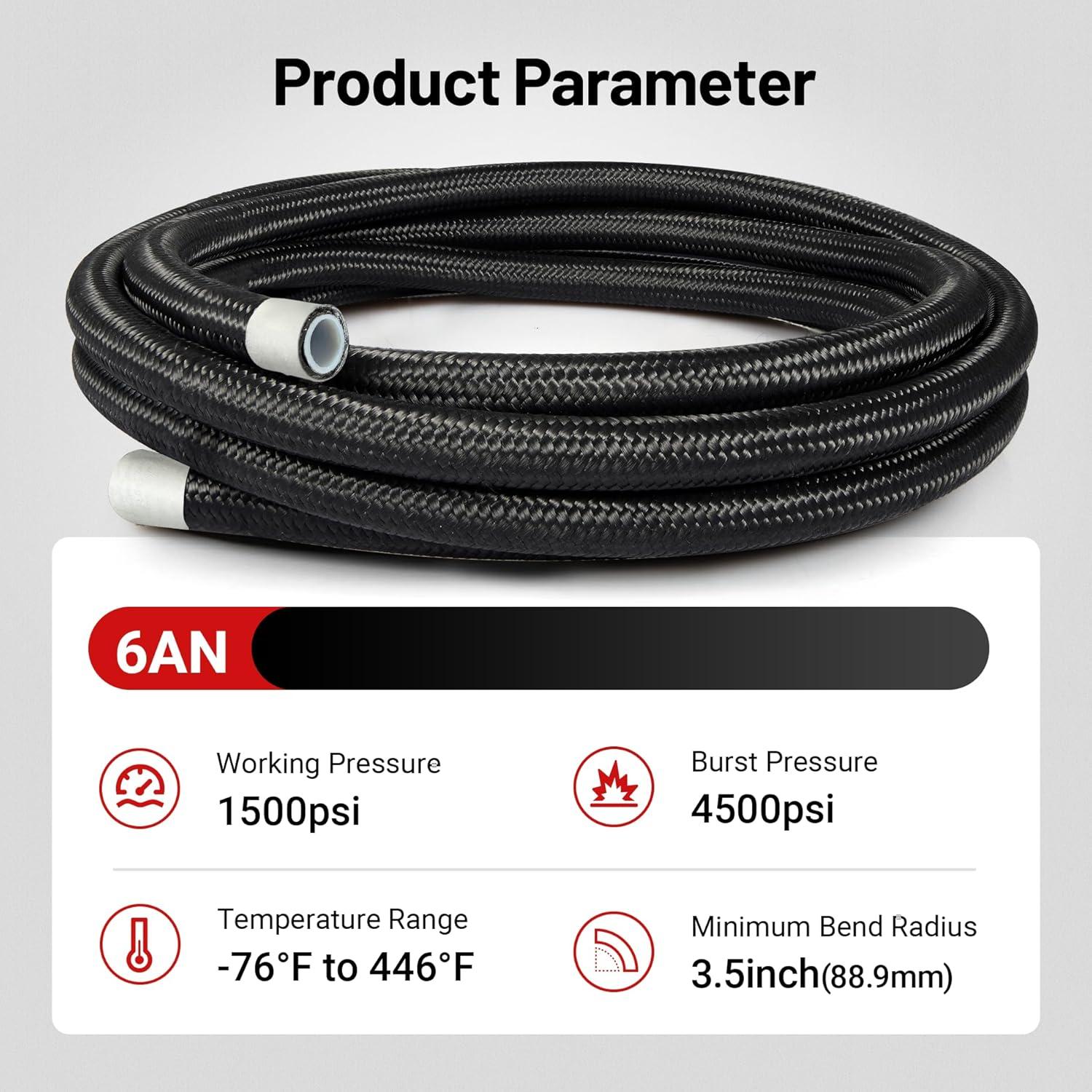 Kit de Línea de Combustible PTFE 6AN EVIL ENERGY 3.05m